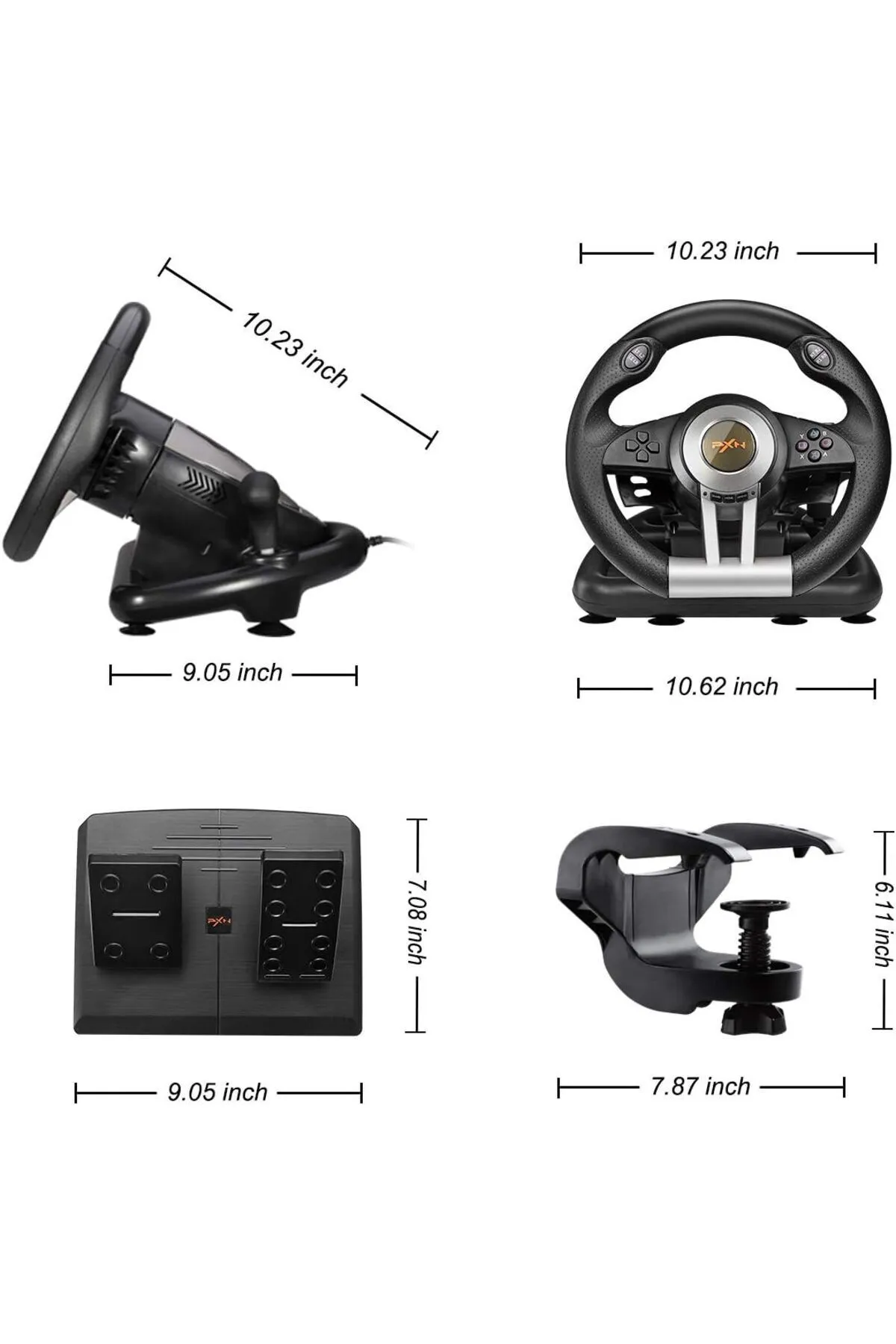 Genel Markalar PXN V3 Pro titreşim oyun PS4 için direksiyon denetleyici, PS3, XBOX ONE, XBOX serisi S/X, PC