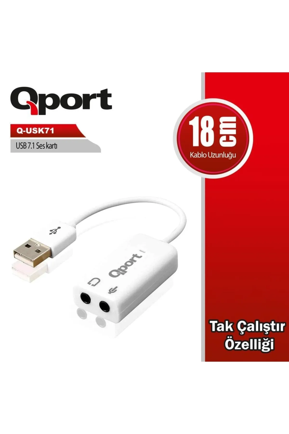 Qport Q-usk71 Usb Ses Kartı 7.1