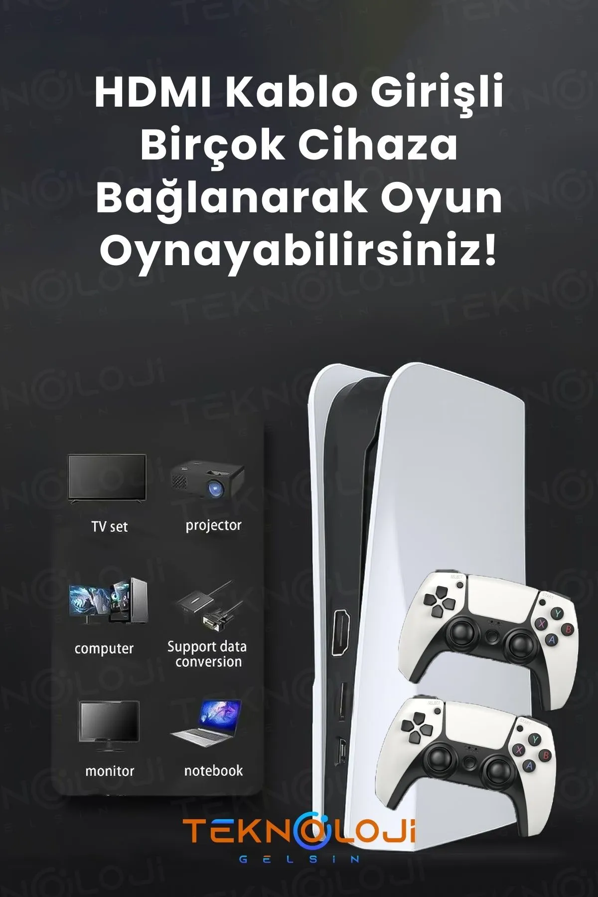 Teknoloji Gelsin Q10 Atari 4K UltraHd Oyun Konsolu Çift Konsol 26.776 Oyun 128 Gb 2.4Ghz 3D NeoGeo/Sega/PS1-2/GTA/NBA