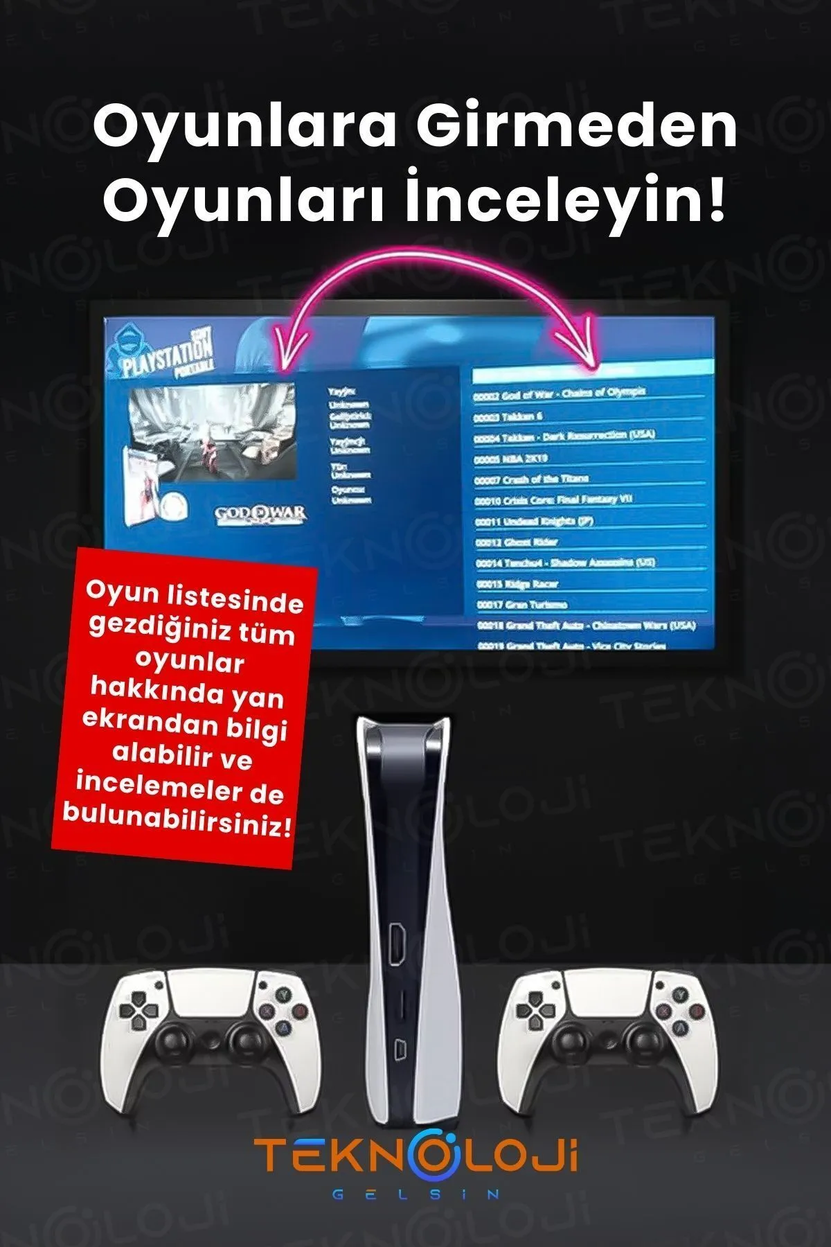 Teknoloji Gelsin Q10 Atari 4K UltraHd Oyun Konsolu Çift Konsol 26.776 Oyun 128 Gb 2.4Ghz 3D NeoGeo/Sega/PS1-2/GTA/NBA