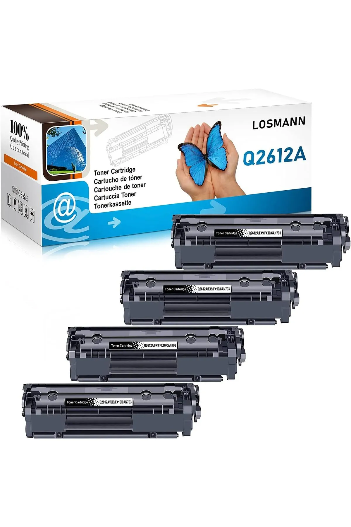 HP Q2612A 12A for HP Laserjet 1010 1012 1015 1018 1020 1020 1022 4 ADET ASKASTORE