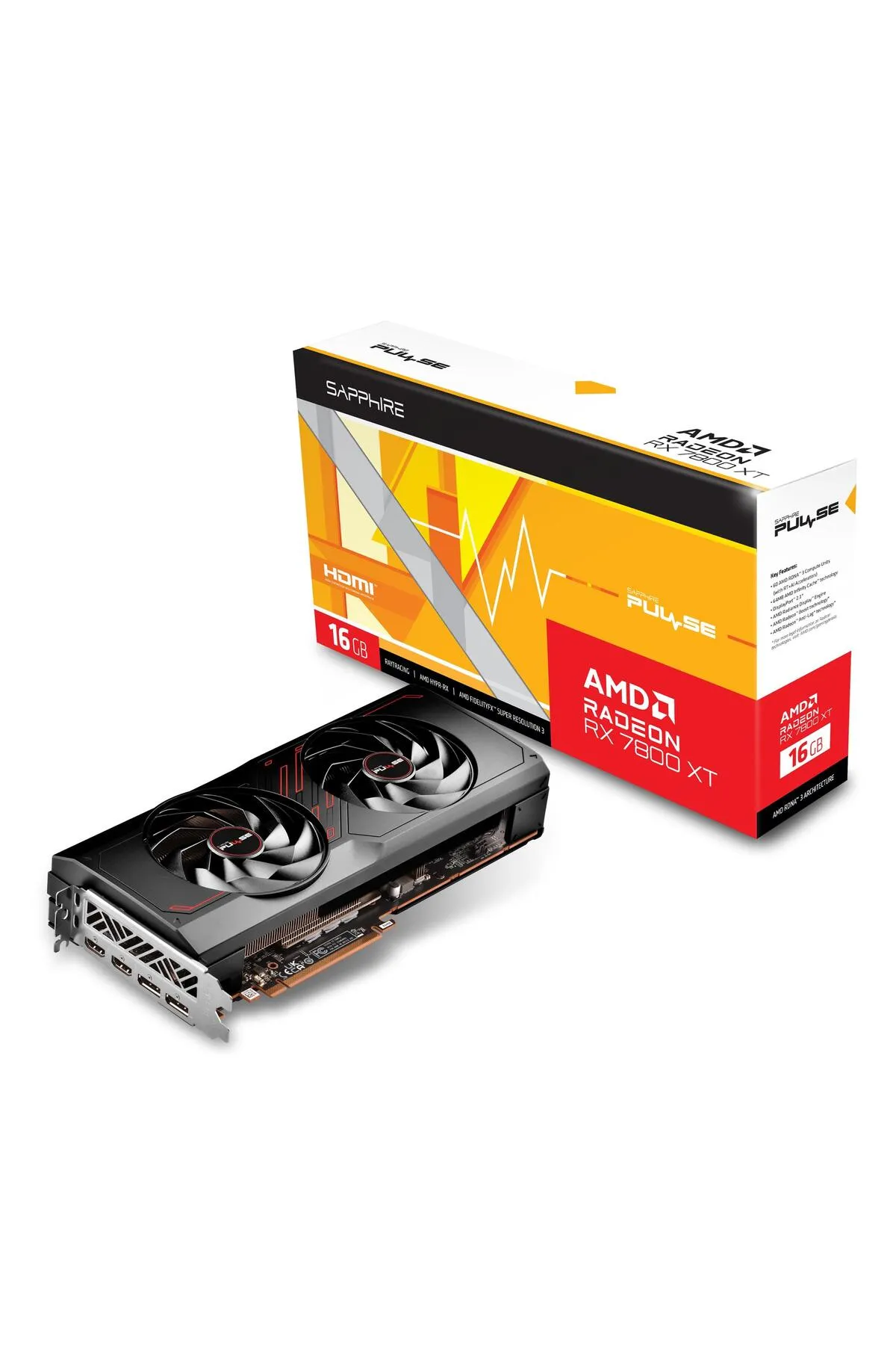 Sapphire Radeon Rx7800xt Pulse 16gb Gddr6 256bit Hdmı/dp Ekran Kartı