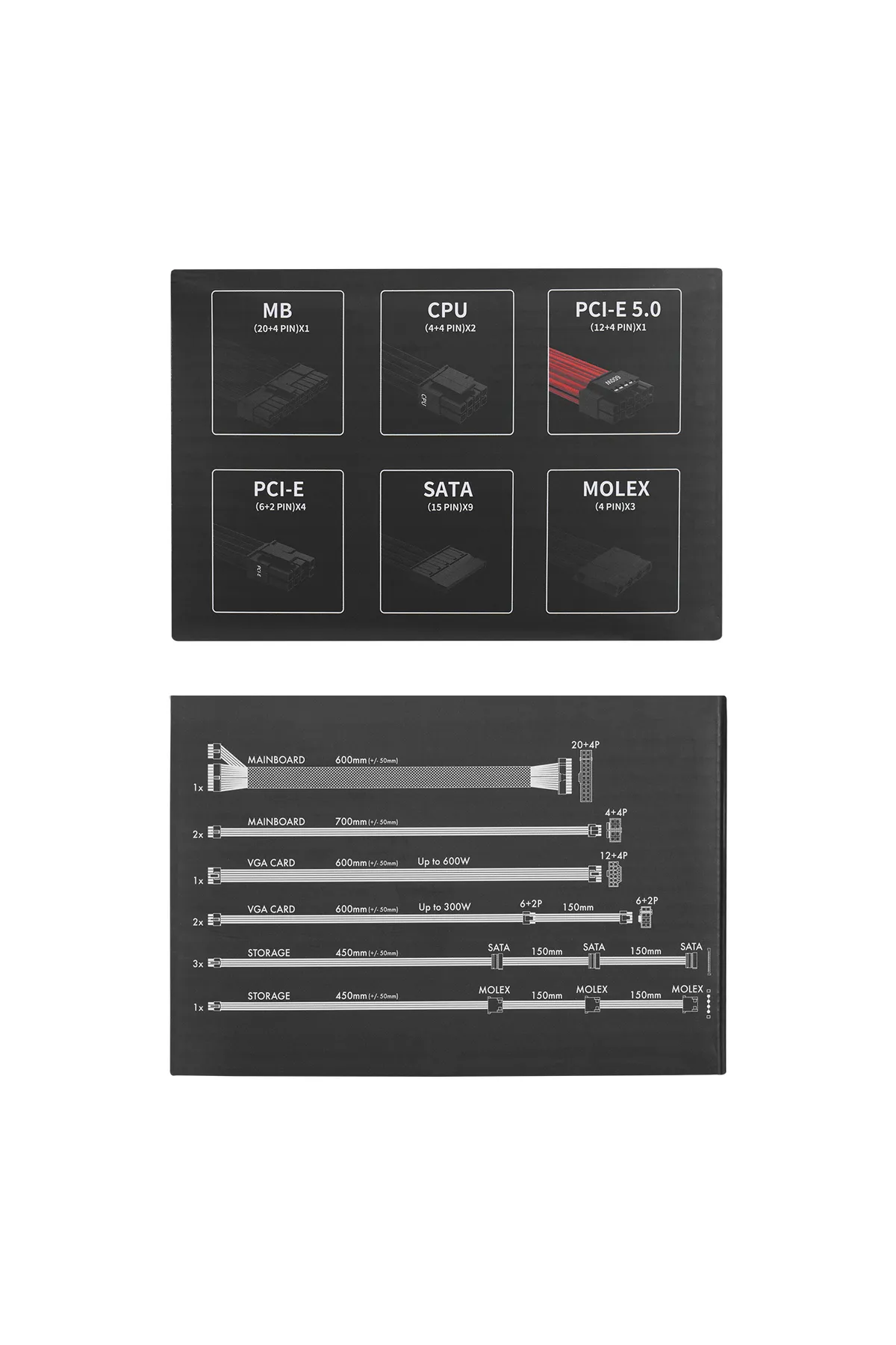 Rampage RAGE P15 1000W 80+ GOLD APFC 14cm Long Life HDB Fan ATX3.0+PCIE5.0 Gaming Power Supply