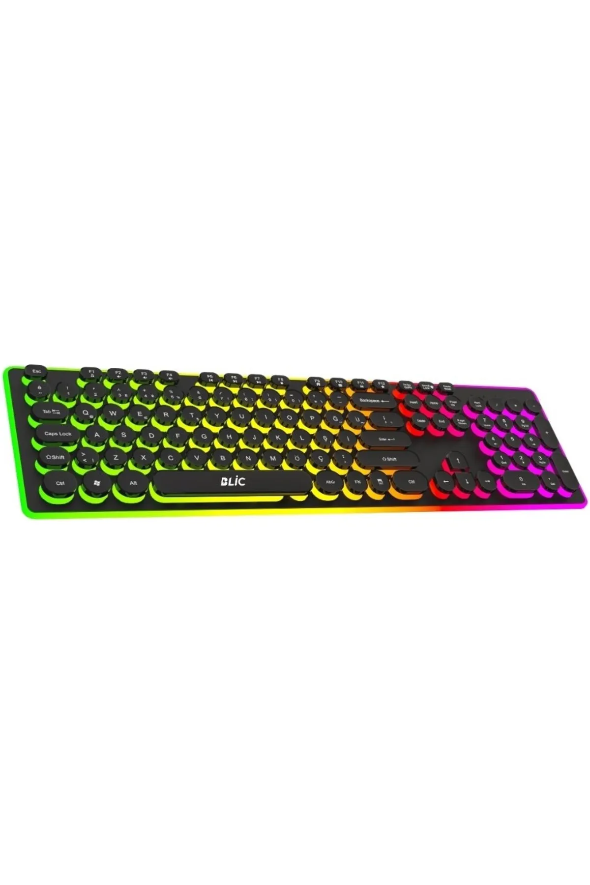 SNEXPRES Rainbow  Rgb Gaming Klavye Kablolu Mekanik 105 Tuşlu LED Işıklı Oyuncu Klavye + Mouse