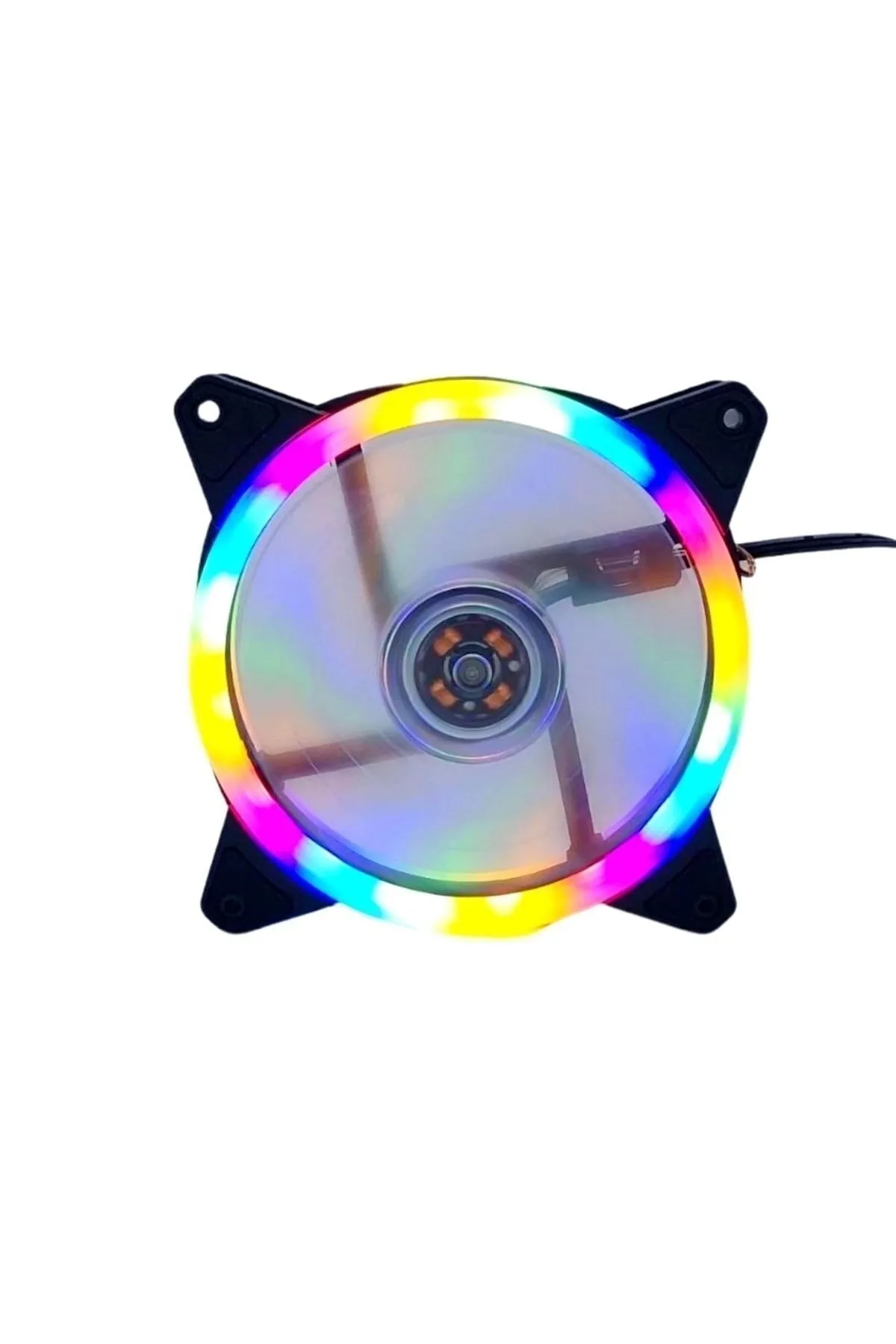 Genel Markalar Rainbow Rgb Kasa Fanı 12cm Renkli Gökkuşağı Fanı 0.3a