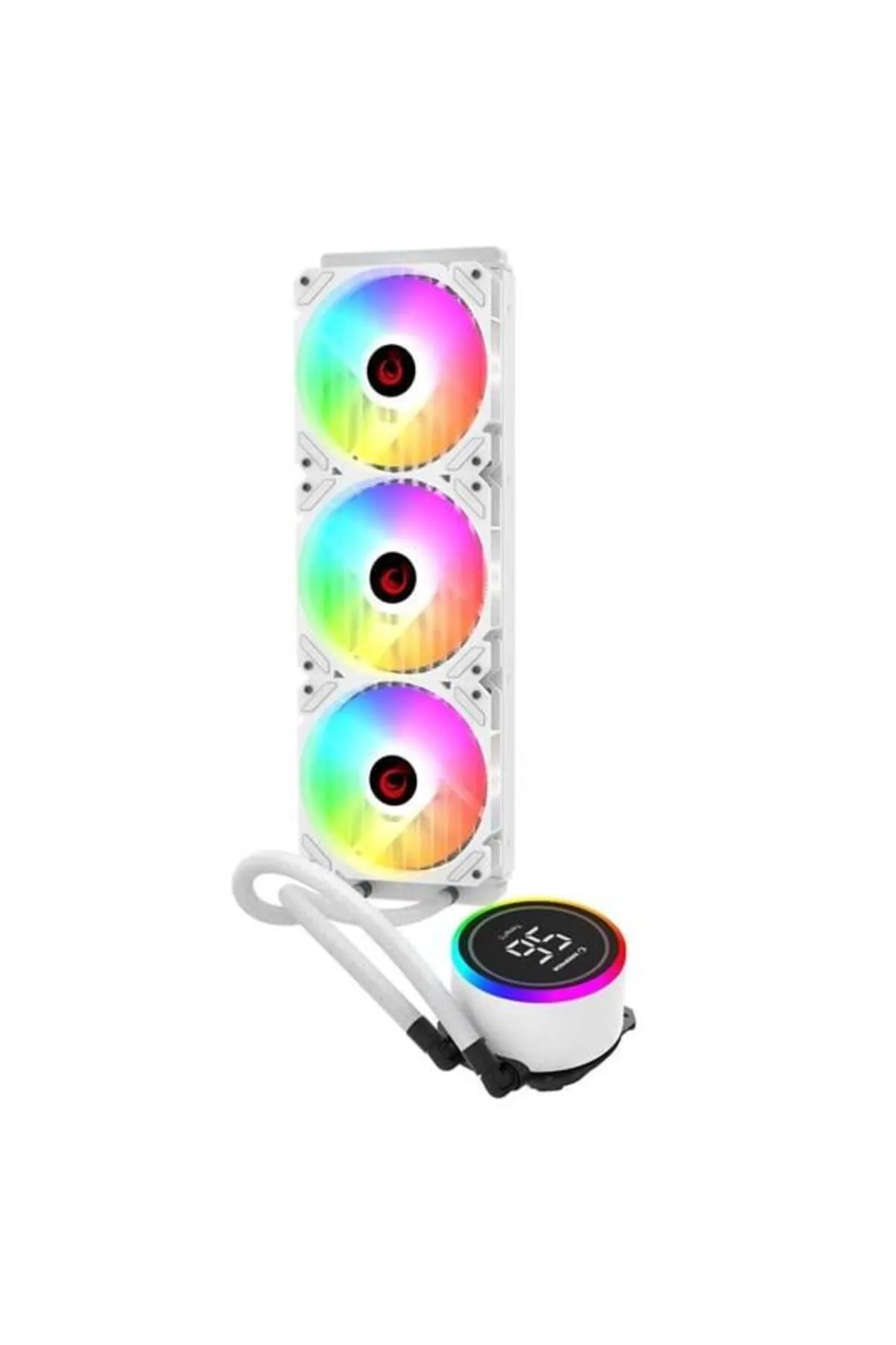 Hızlı Stok RAMPAGE 360MM HELIOS C17 RGB AM5-1700P SIVI SOĞUTMALI İŞLEMCİ FANI BEYAZ