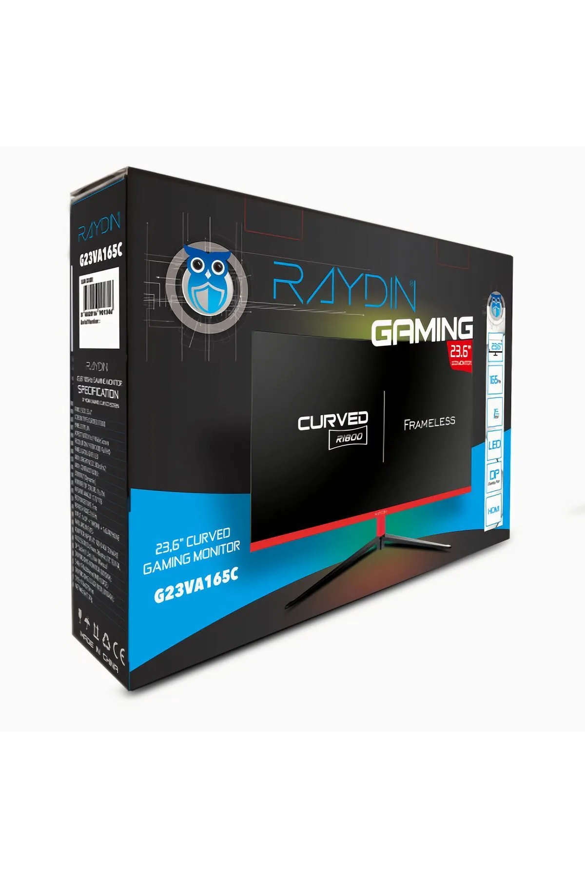 Raydın RAYDIN G23VA165C, 23.6", 1ms, 165Hz, Full HD, VA LED, R1800 Curved Gaming Monitör