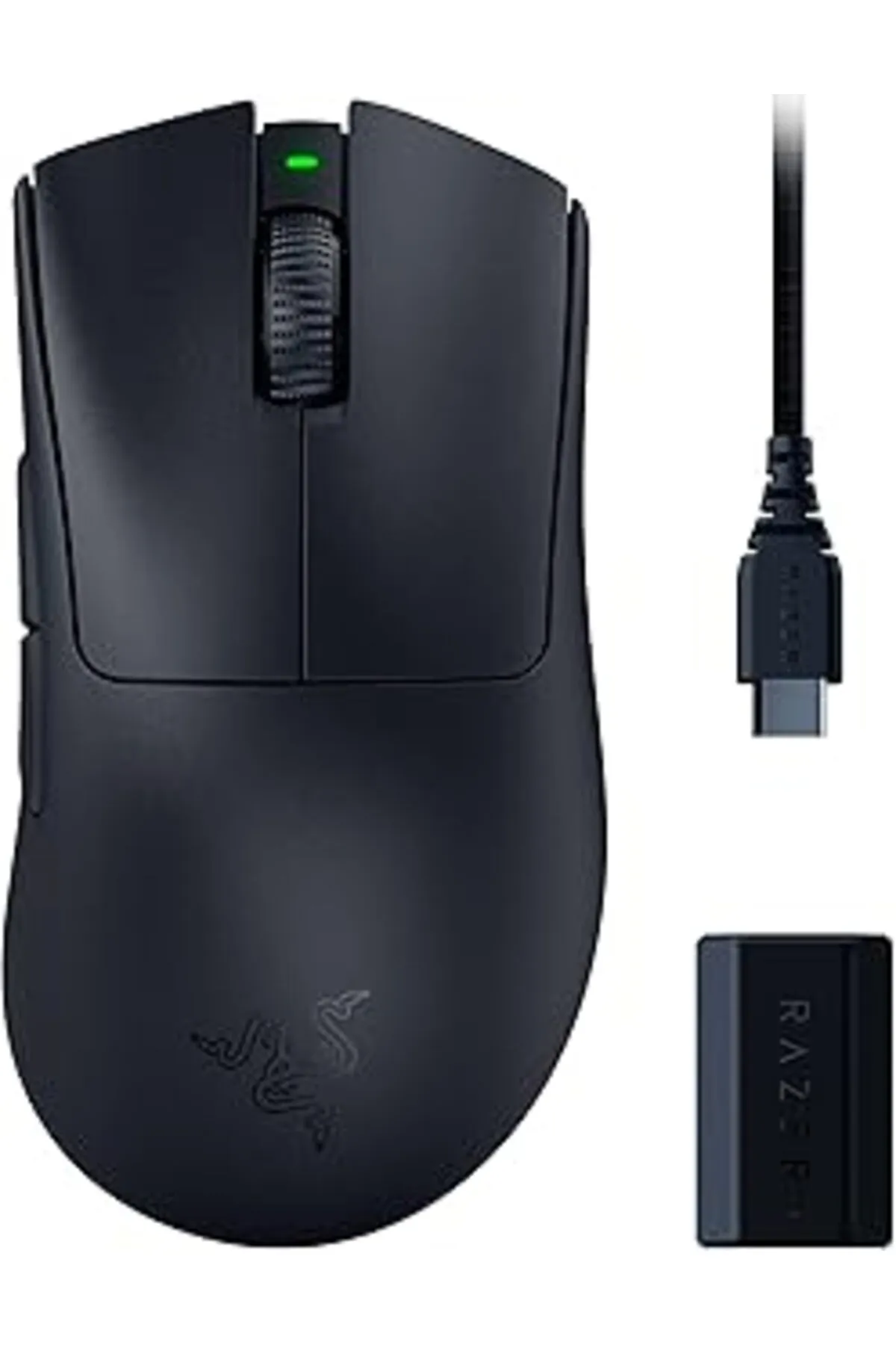 Cepahir Razer Deathadder V3 Pro + Razer Hyperpolling Kablosuz Adaptör - Ultra Hafif Kablosuz Ergonomik Espo