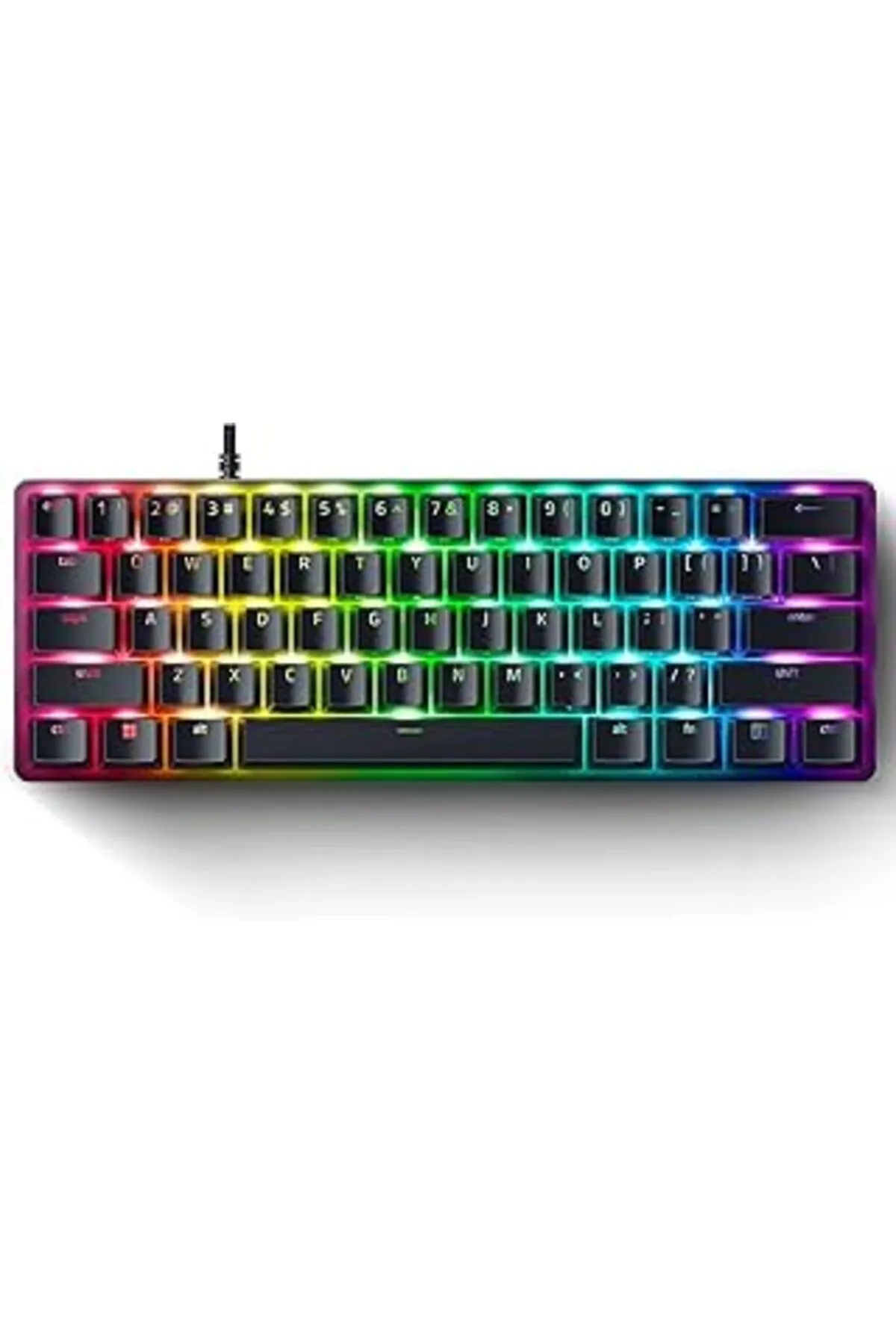 Cepahir Razer Huntsman Mini (Mor Anahtar) - Opto-Mekanik Anahtarlı Kompakt% 60 Oyun Kyesi (Pbt Tuş Başlı