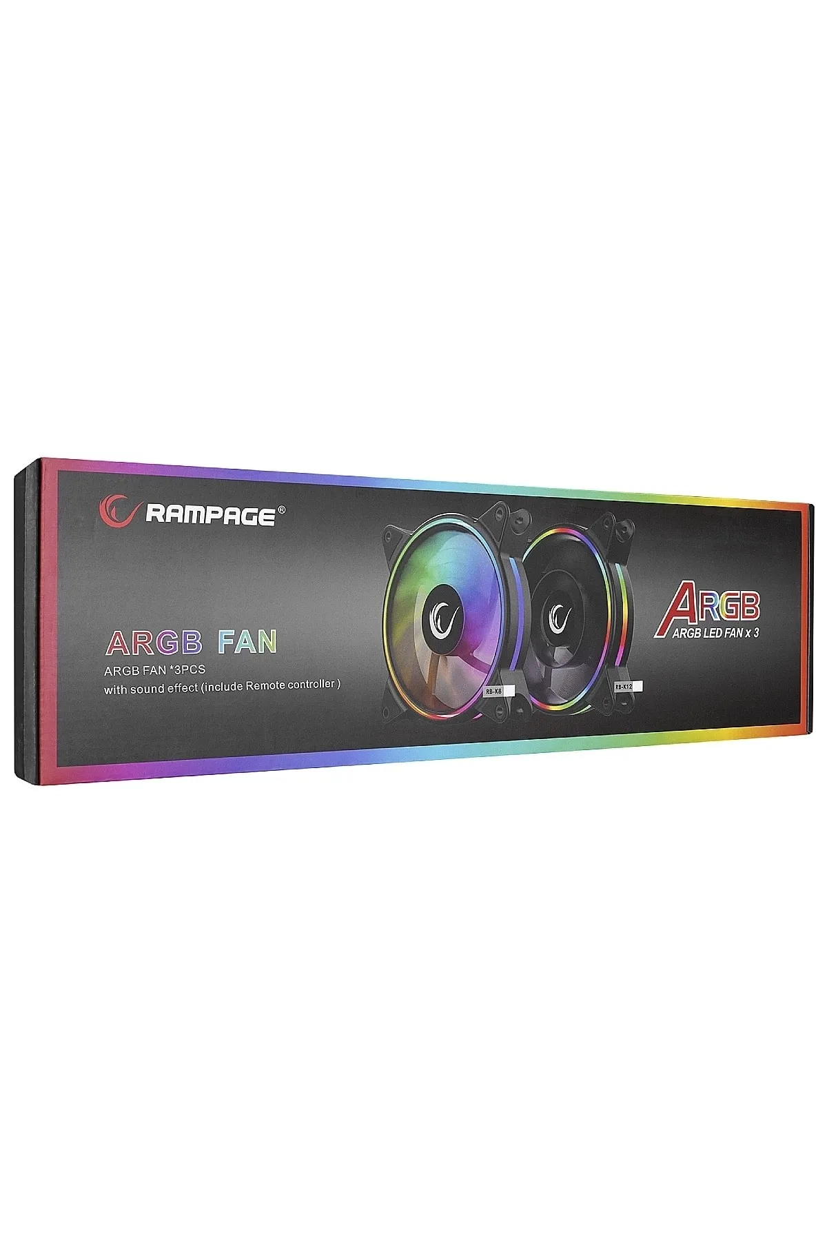 Rampage Rb-k8 3*12cm Argb Fan + Kumanda 1200rpm Gaming Oyuncu Kasa Fan Kiti