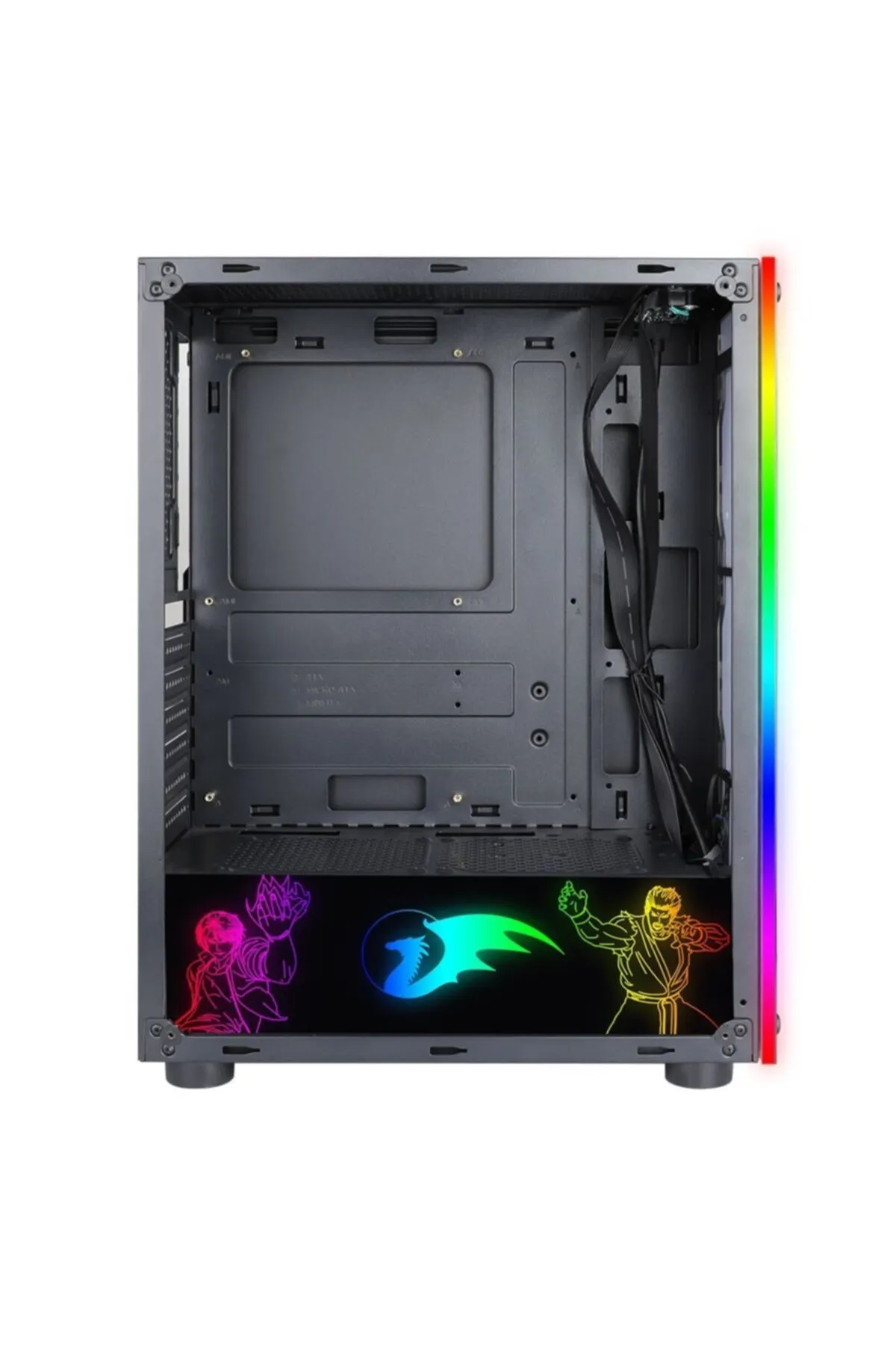 Razador Rc-07 Pulsar 3x12cm Rgb Fan Tempered Camlı Usb 3.0 Kasa