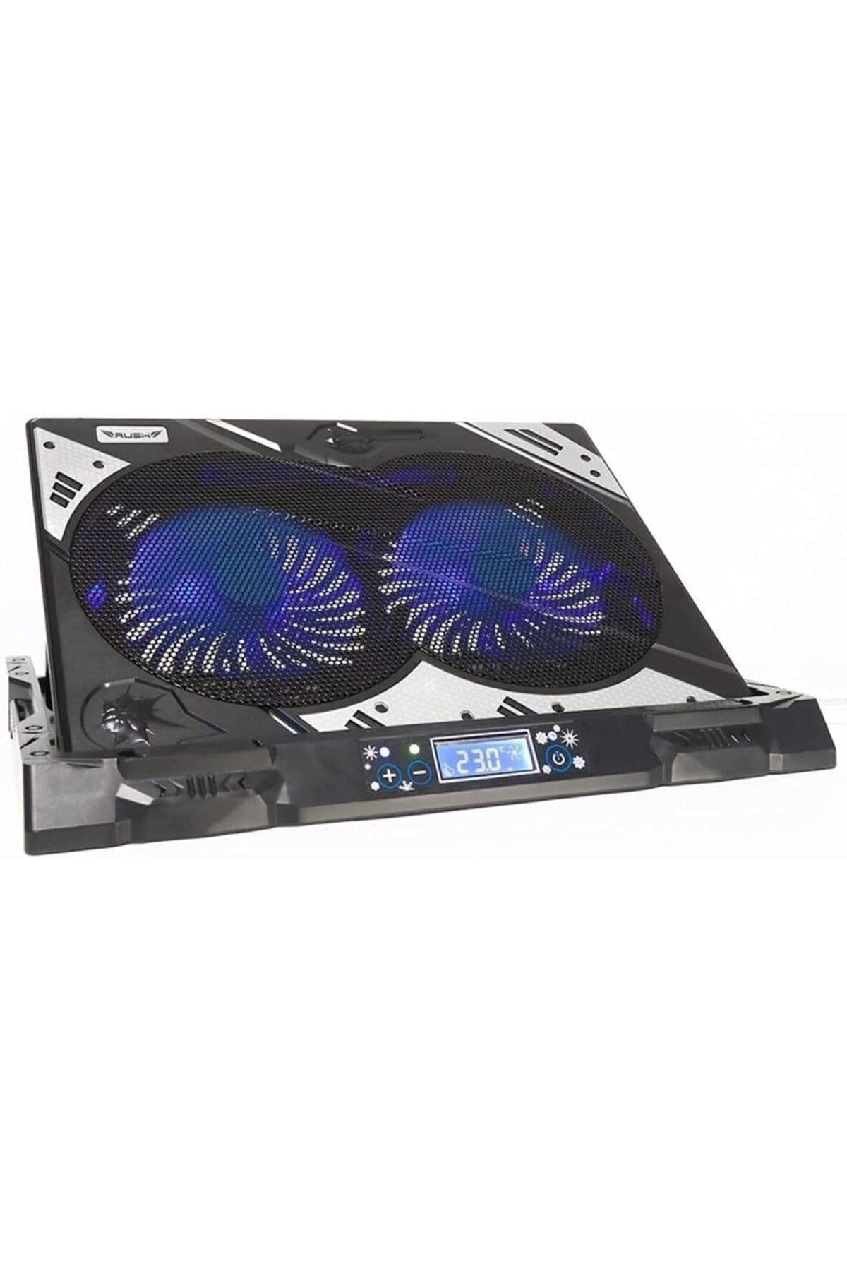 Rush Rc828 Ironice Çift Fanlı Led Aydınlatmalı Laptop Notebook Soğutucu