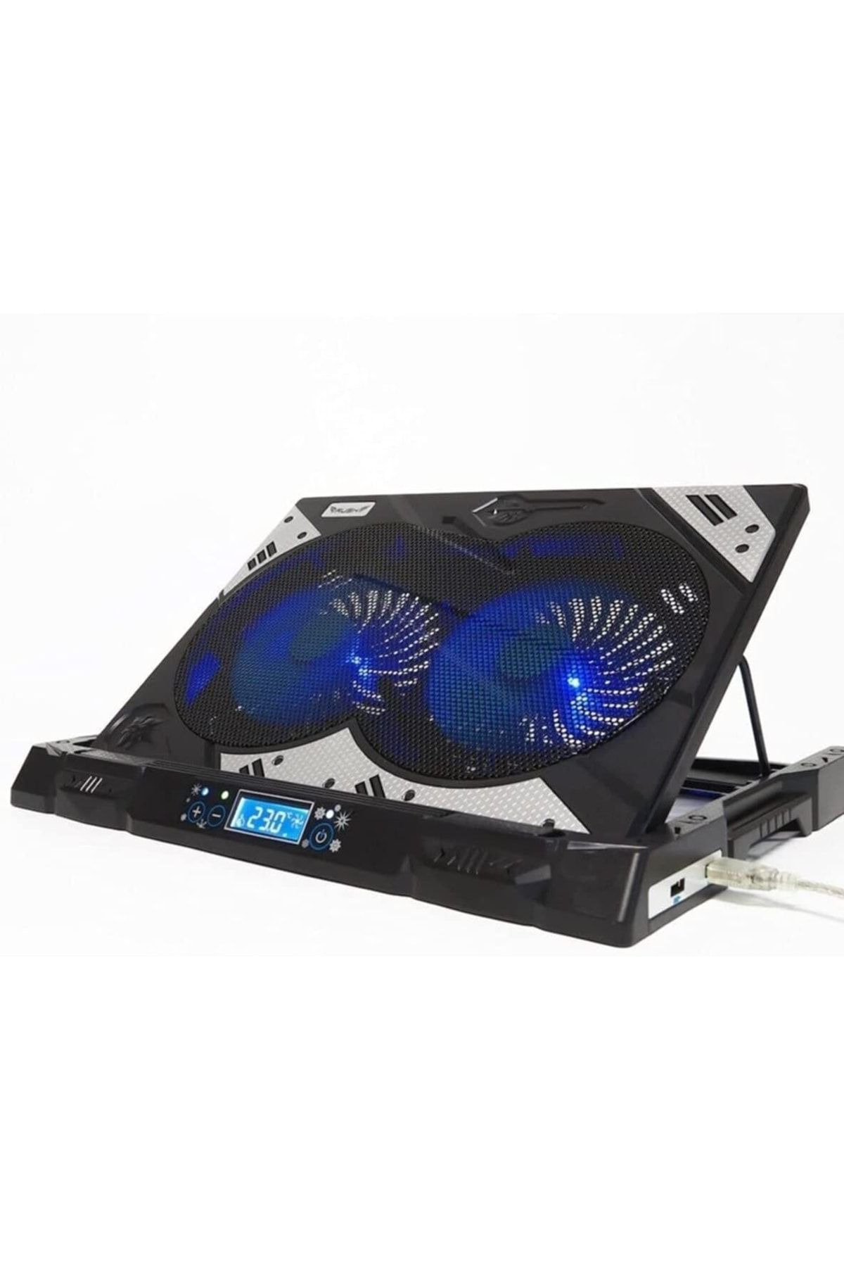 Rush Rc828 Ironice Çift Fanlı Led Aydınlatmalı Laptop Notebook Soğutucu