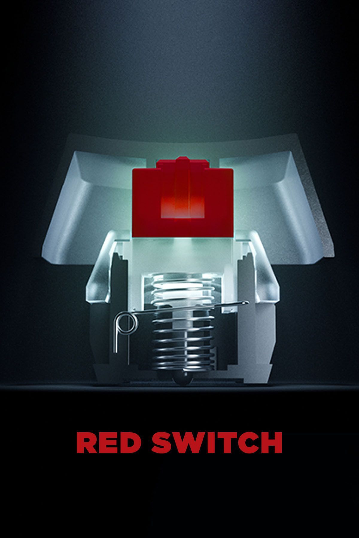 Rampage Rebel Beyaz Low Profile Red Switch US Layout Rainbow Mekanik Gaming Oyuncu Klavye