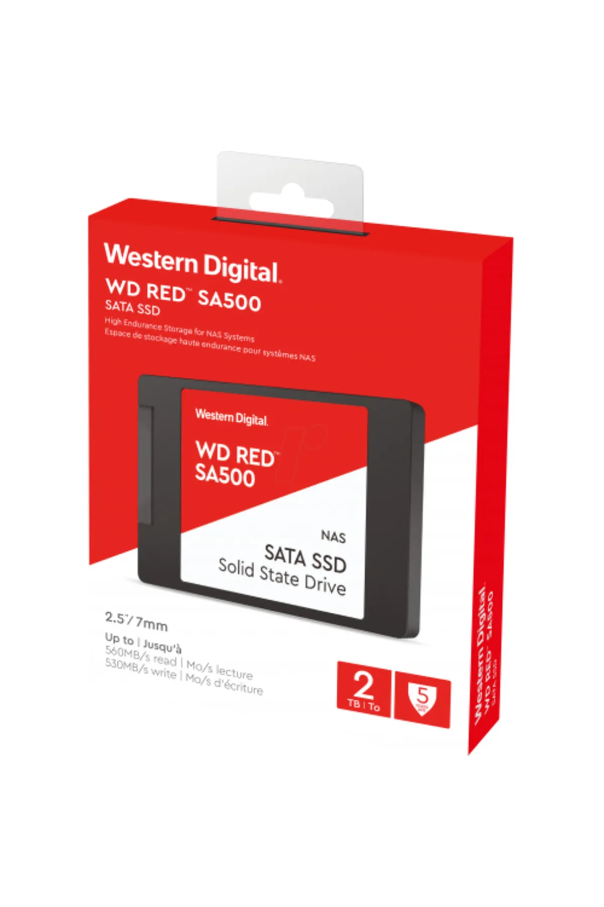 WESTERN DIGITAL Red SA500, WDS200T2R0A, 2TB, 560/530, SERVER ve NAS için Enterprise, 2,5" SATA, SSD