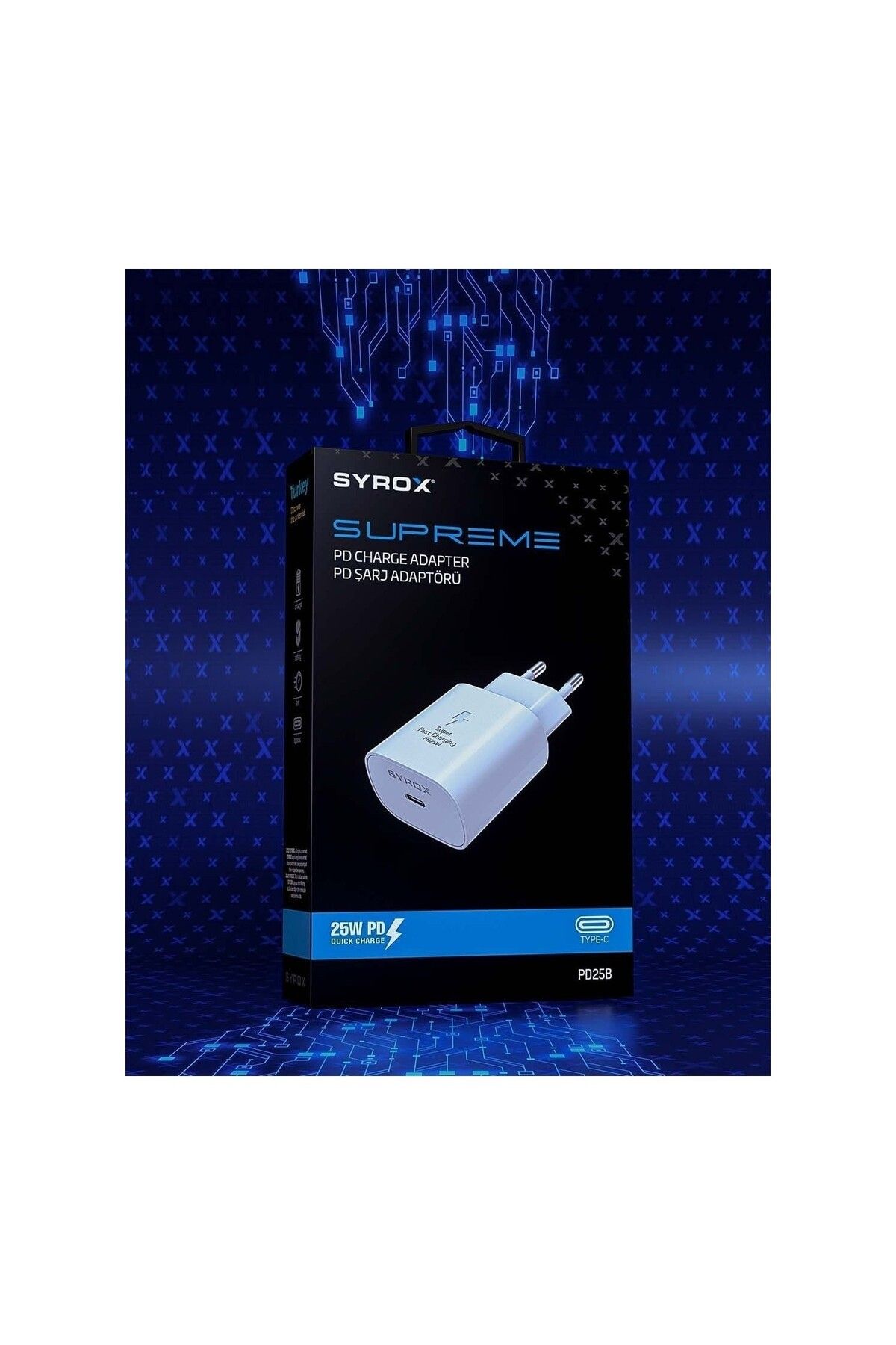 Syrox Reeder P10S Uyumlu 25W Hızlı Şarj Cihazı Adaptör PD QUICK CHARGE TYPE-C PD25B