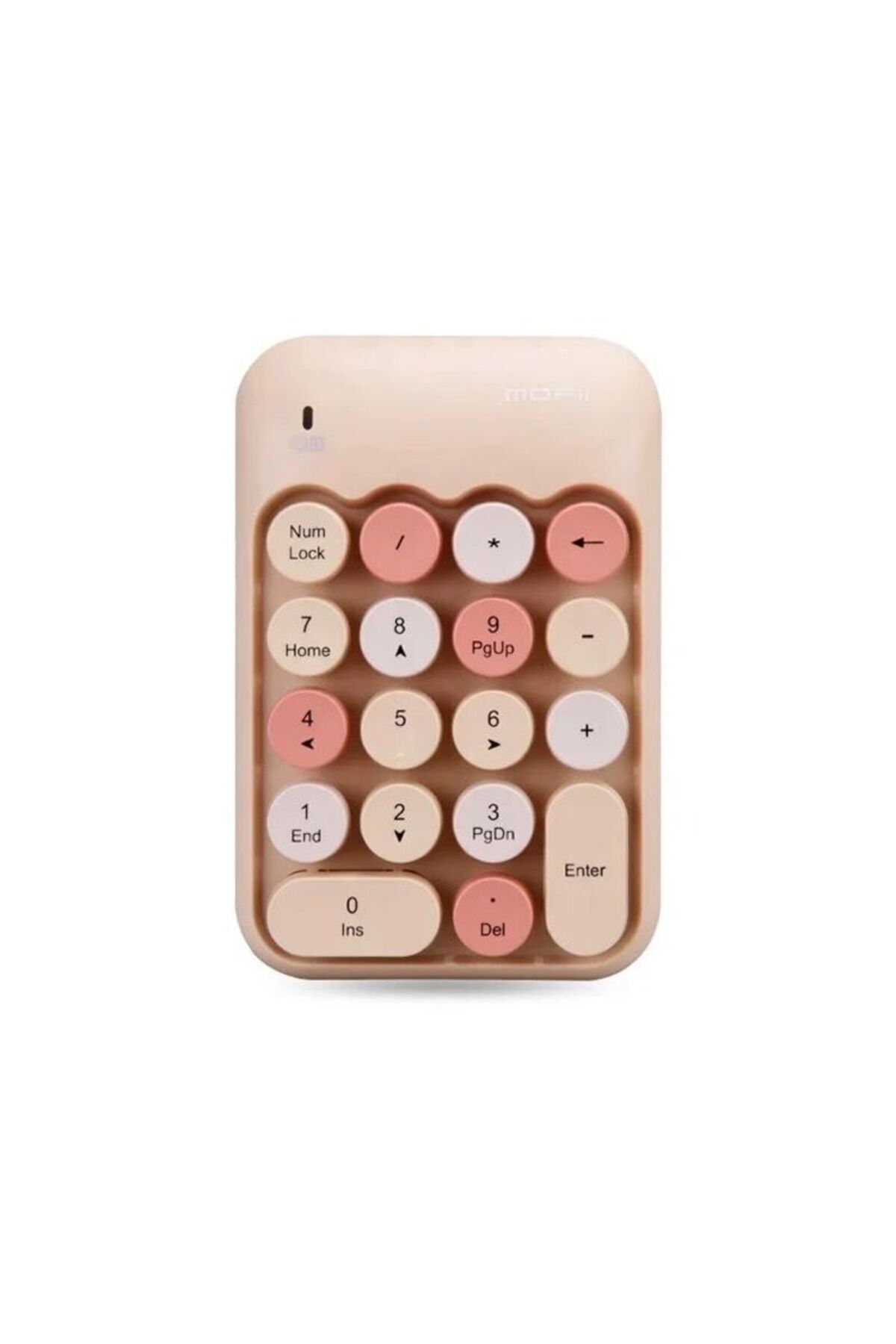 TEKNOMATİK Renkli Daktilo Tarzı Vintage Kablosuz Wıreless Numeric Keypad 18 Tuşlu Sayısal Klavye Numpad