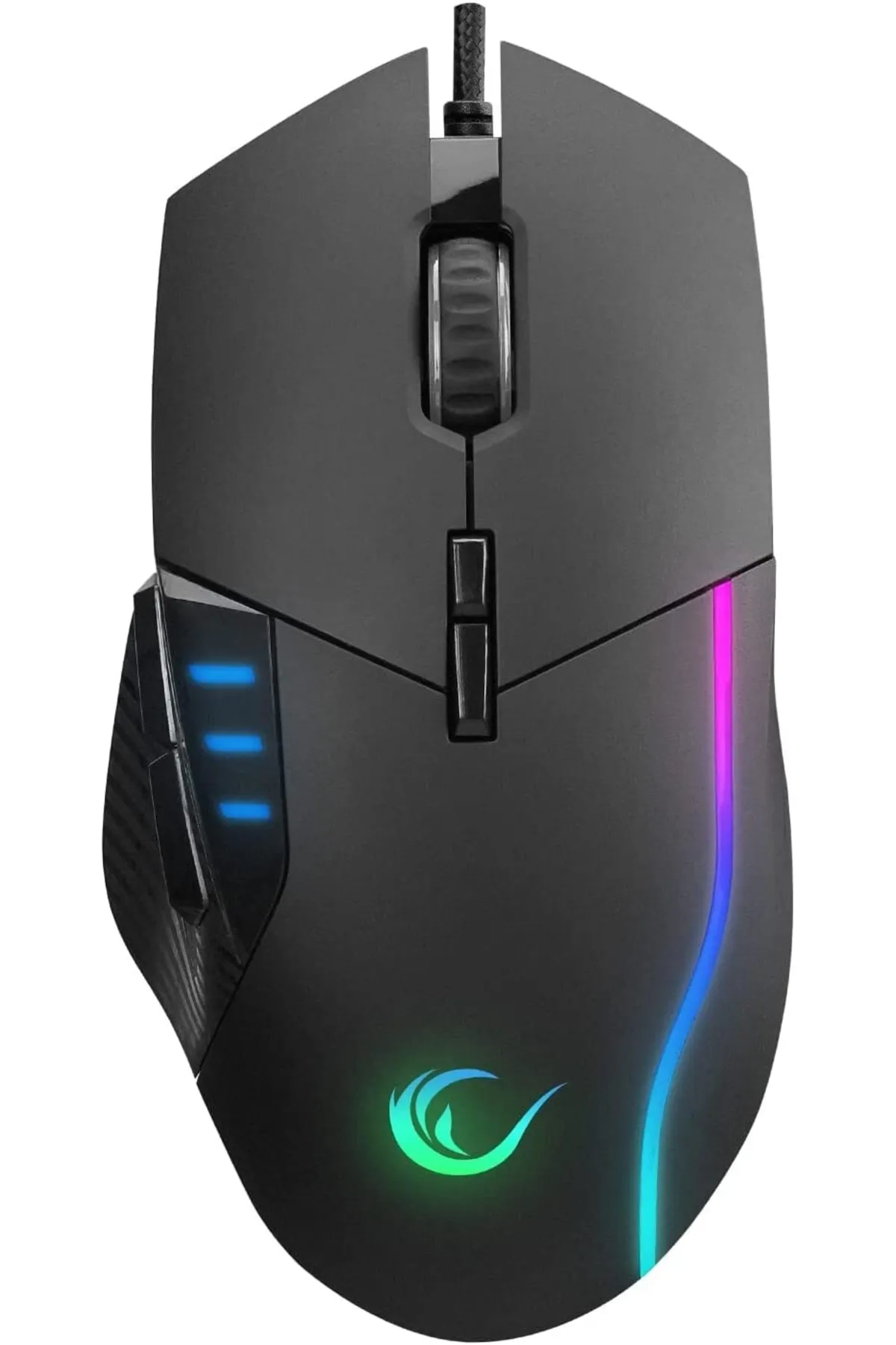 Rampage Resmi Distribütör Garantili X-FORCE Usb Siyah 10000 dpi RGB Aydınlatmalı Gaming Oyuncu Mouse Optik