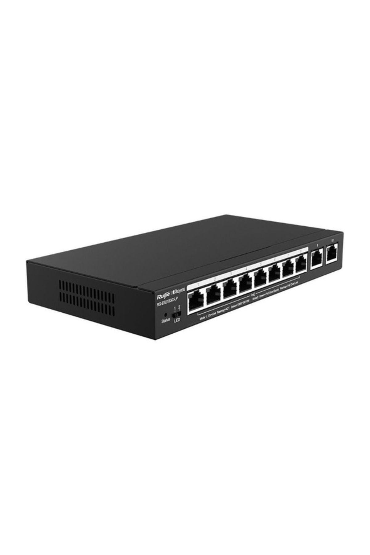 RUIJIE Reyee RG-ES210GC-LP 8 Port Poe+ 10-100-1000 + 2 Port 10-100-1000 Uplink Yönetilebilir Switch