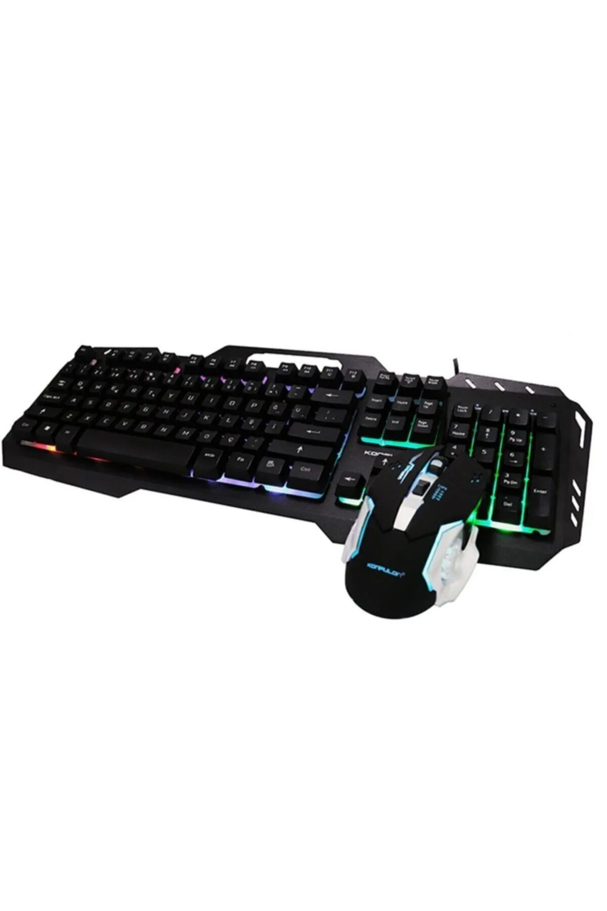 Teknoloji Gelsin Rgb 4in1 Gaming Klavye Mouse Kulaklık Mouse Pad Seti Oyuncu Seti Gamer Işıklı 4 In 1 Set Q Mouse Pet