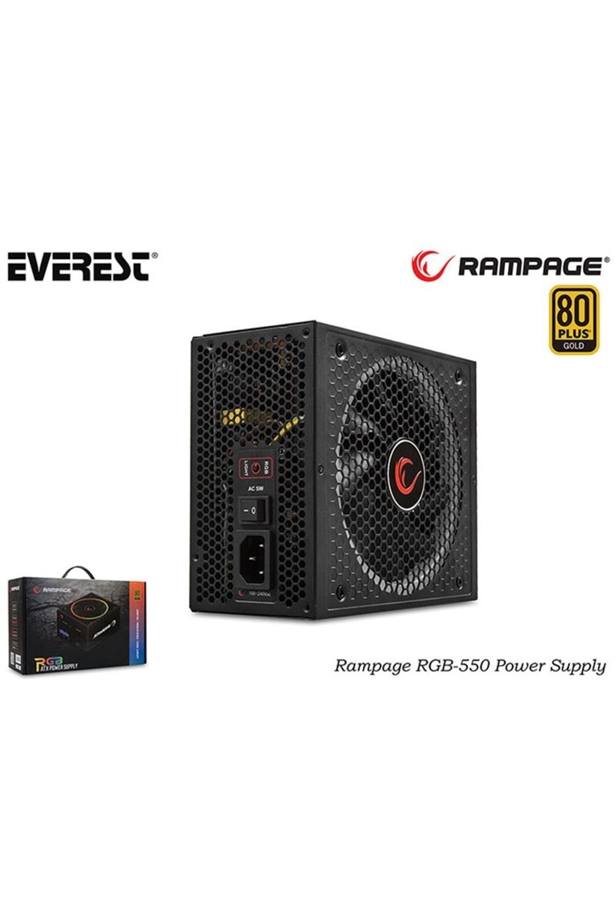 Rampage Rgb-550 80plus Gold 550w Full Modüler Rgb Güç Kaynağı