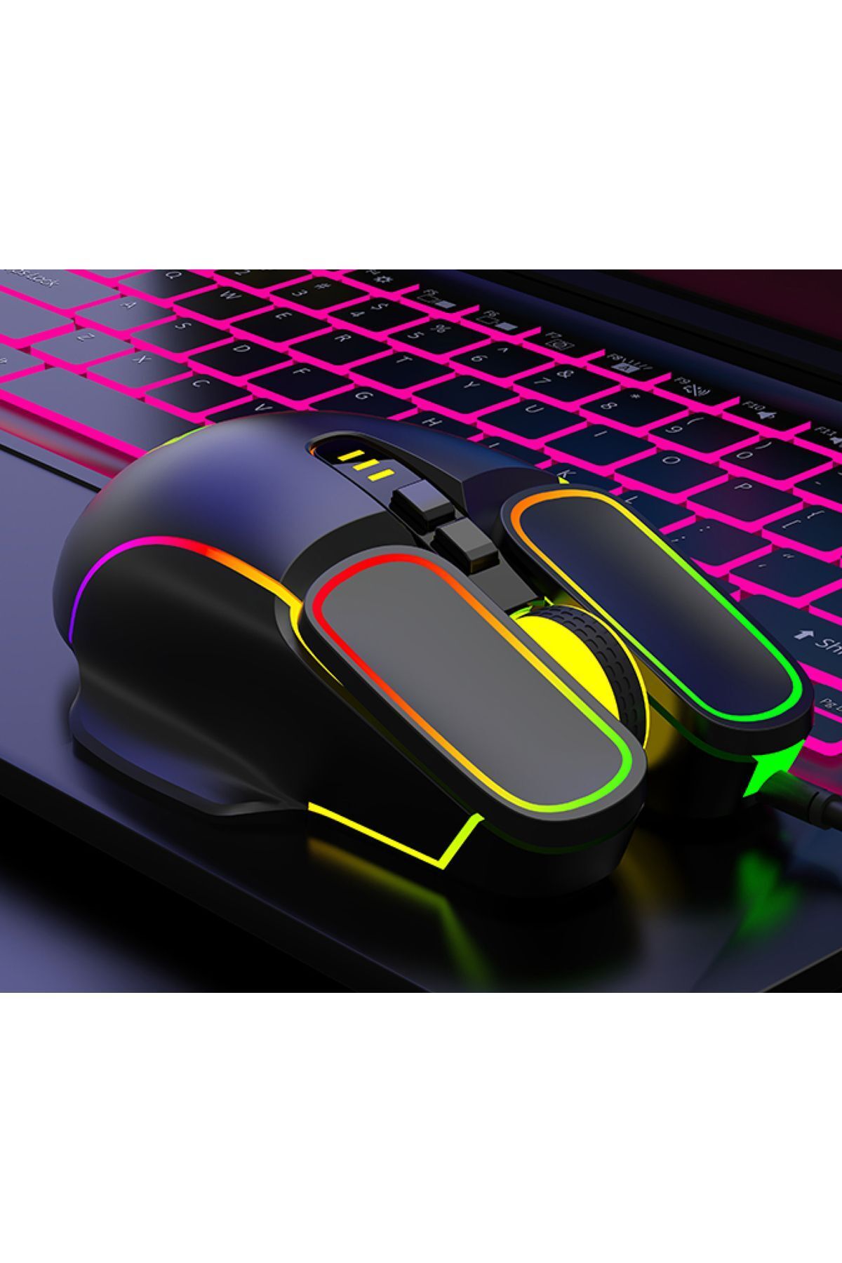 Sarftech Rgb 7 Macro Tuşlu Siyah Oyuncu Gaming Mouse 3600 Dpi Siyah Gaming Mouse