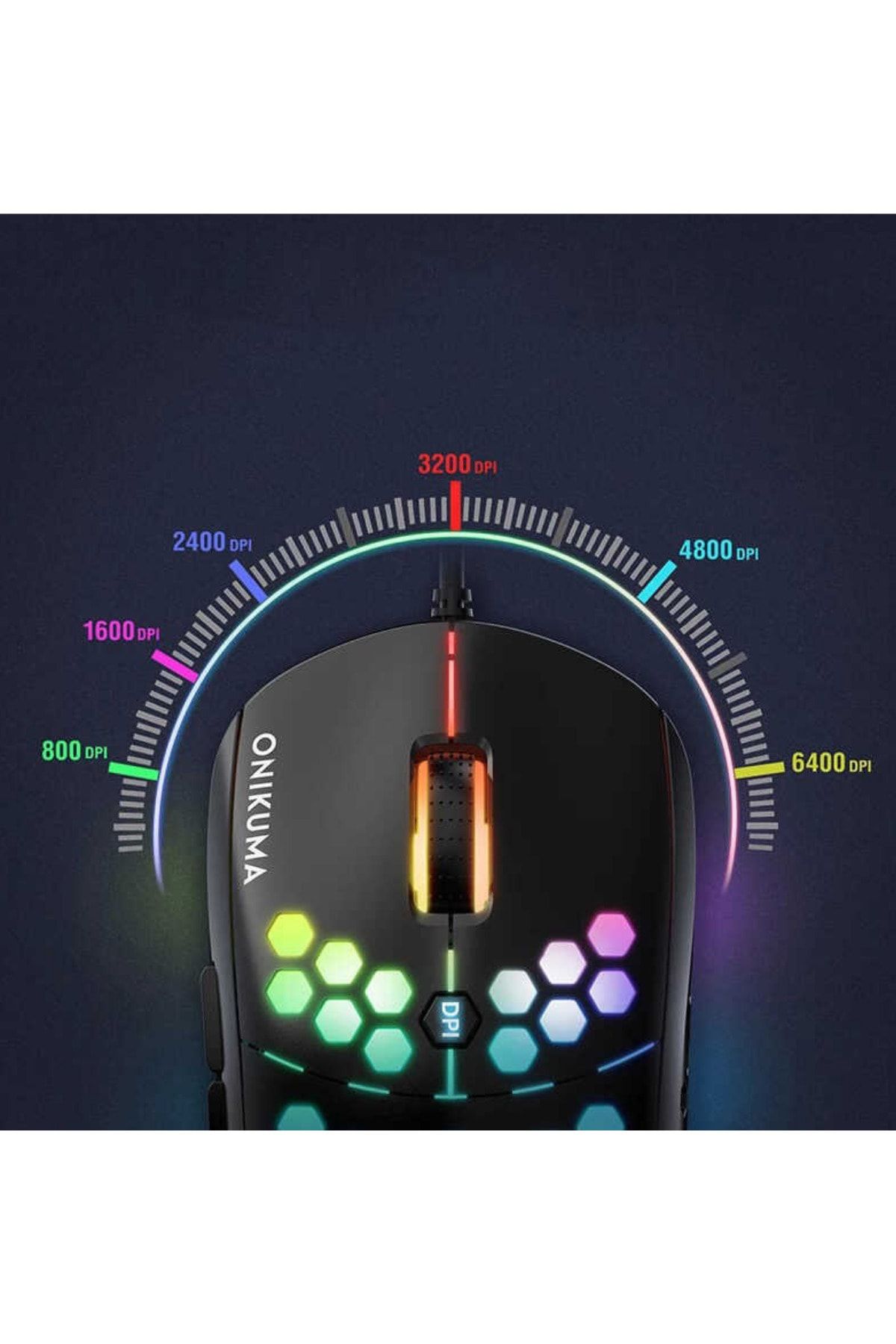 UnDePlus Rgb Işıklı Oyuncu Mouse Onikuma Cw903