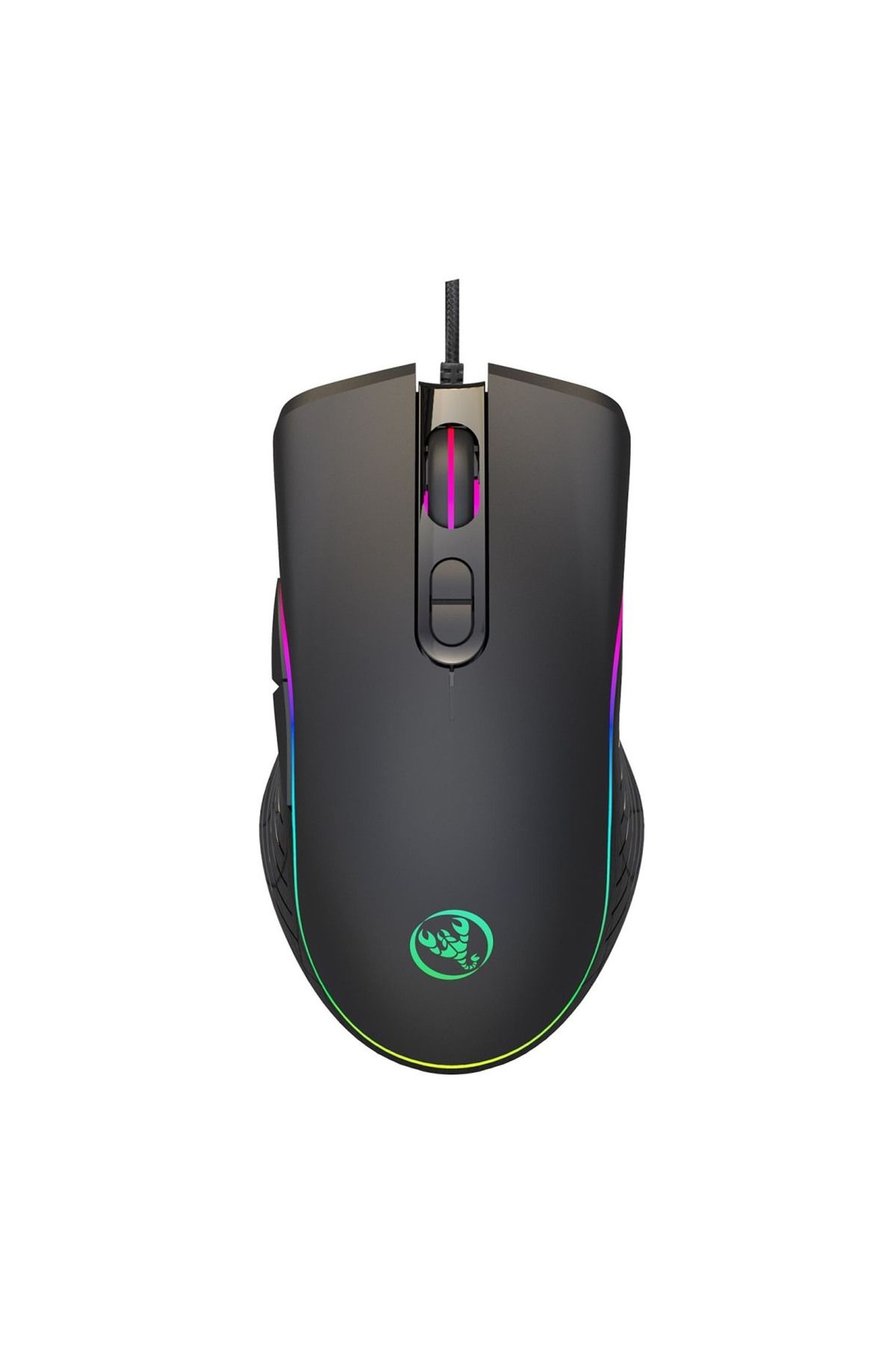 Forzacase RGB Işıklı Örgü Kablolu 7200 DPI Makrolu 7 Tuş Gaming Oyuncu Mouse - FC872