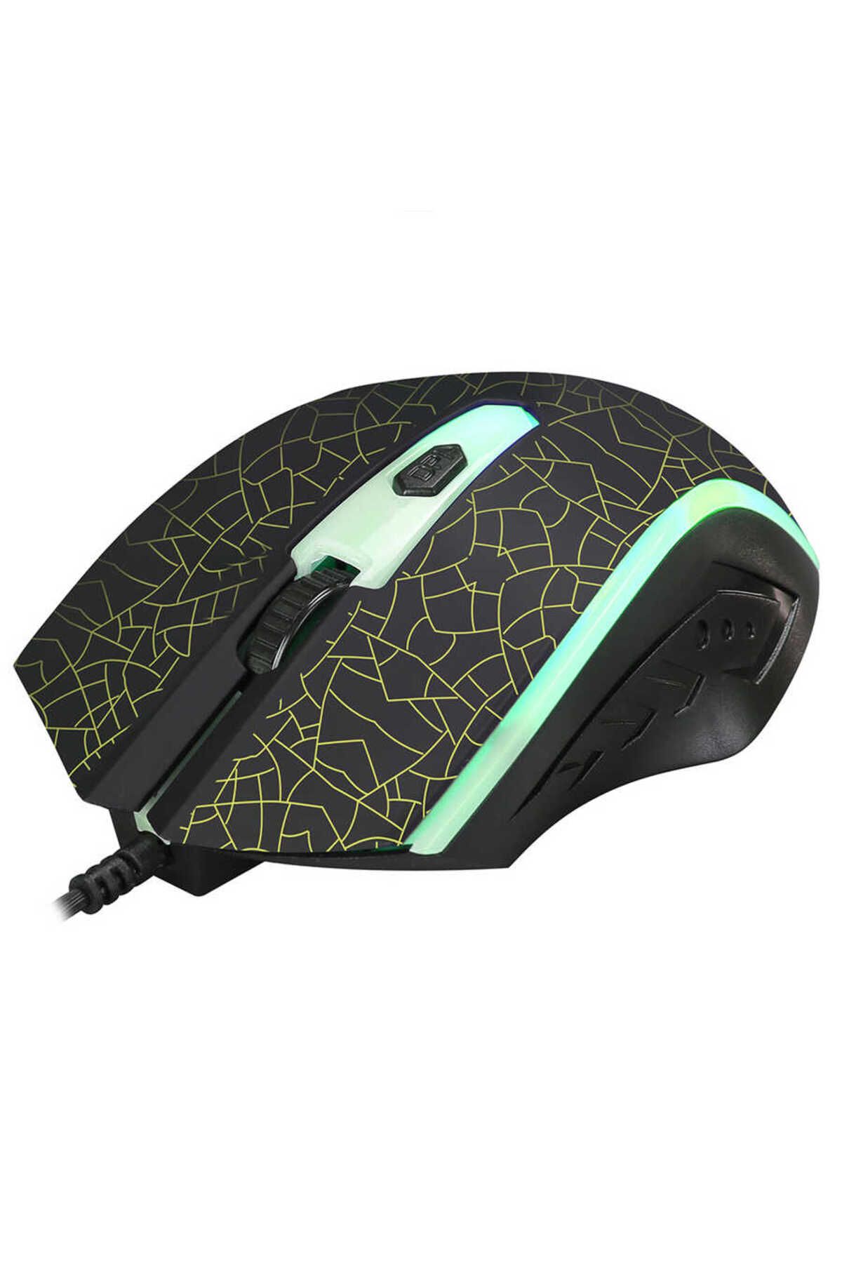 Canpay RGB LED Işık Aydınlatmalı 4 Tuşlu Ergonomik Oyuncu Gaming Mouse, 2 DPI Ayarı, Dayanıklı Tasarım