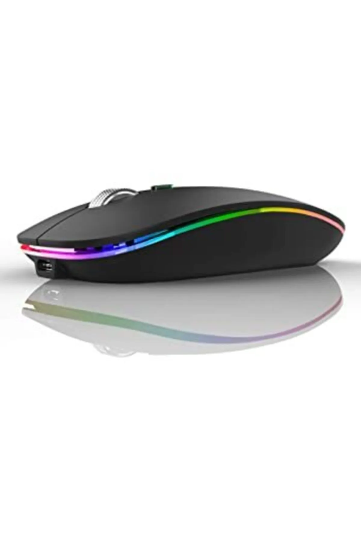 JUNGLEE Rgb Led Işıklı Şarjlı Kablosuz Mouse Sessiz 2.4 Ghz Usb Wireless 800-1200-1600 Ayarlanabilir Dpi