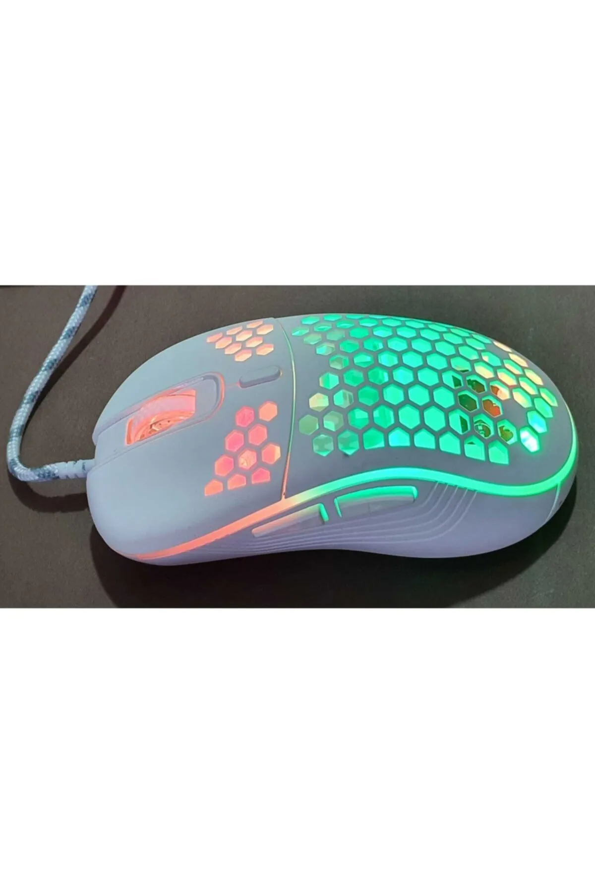 JUNGLEE Rgb Led Işıklı Oyuncu Mouse Gaming 800-2400 Dpi 0 Oyun Mouse Mat Siyah En Yeni 440583