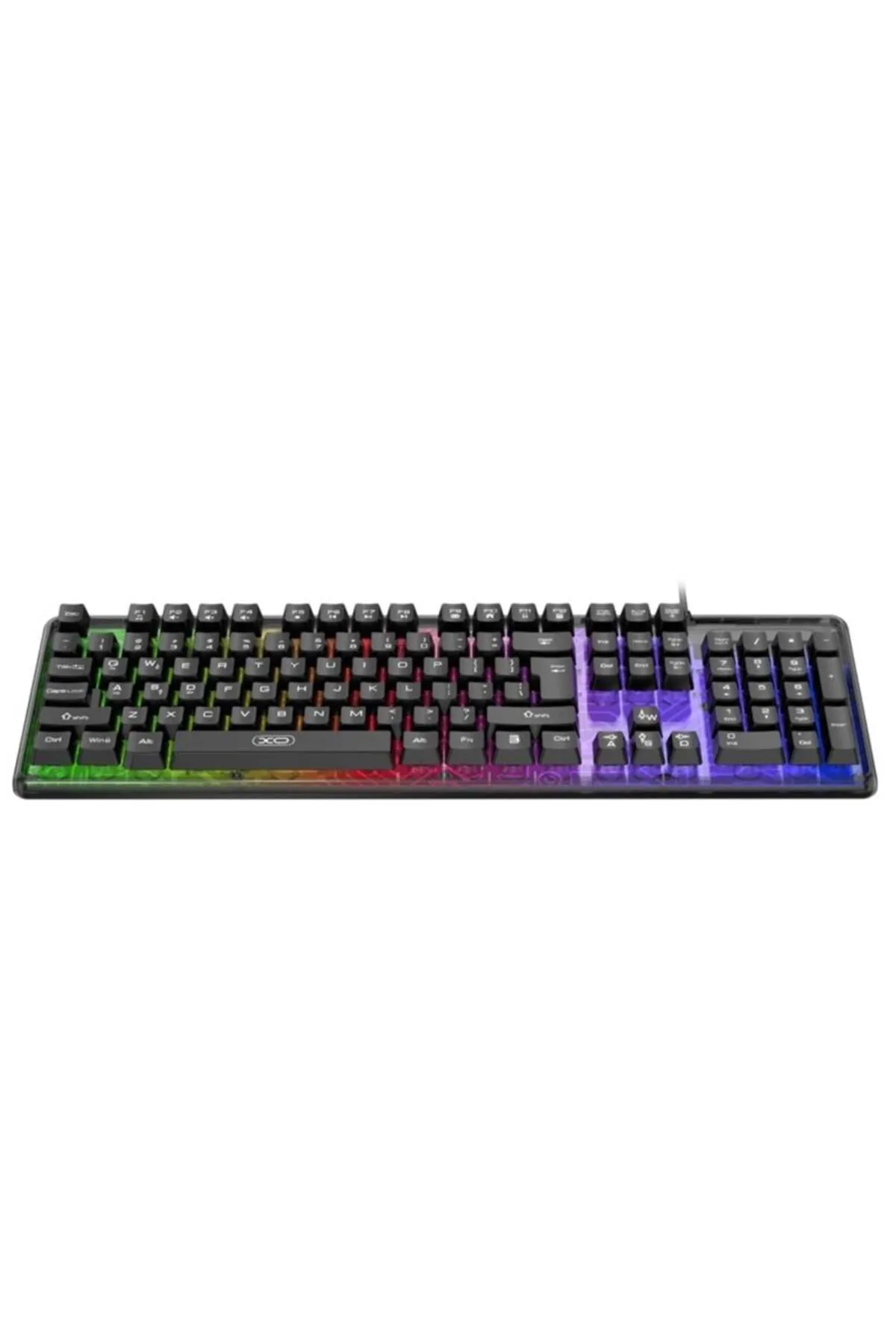 Xo Rgb Led Işıklı Sessiz Tuşlu Mekanik Hisli Ofis Ev Gamer Usb Kablolu Klavye Kb-04