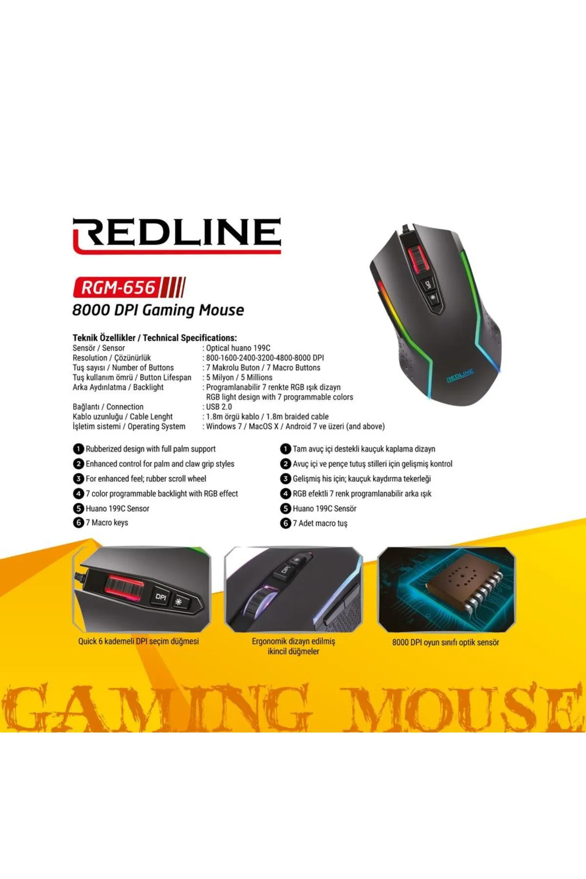 Redline RGM-656 Gaming Mouse