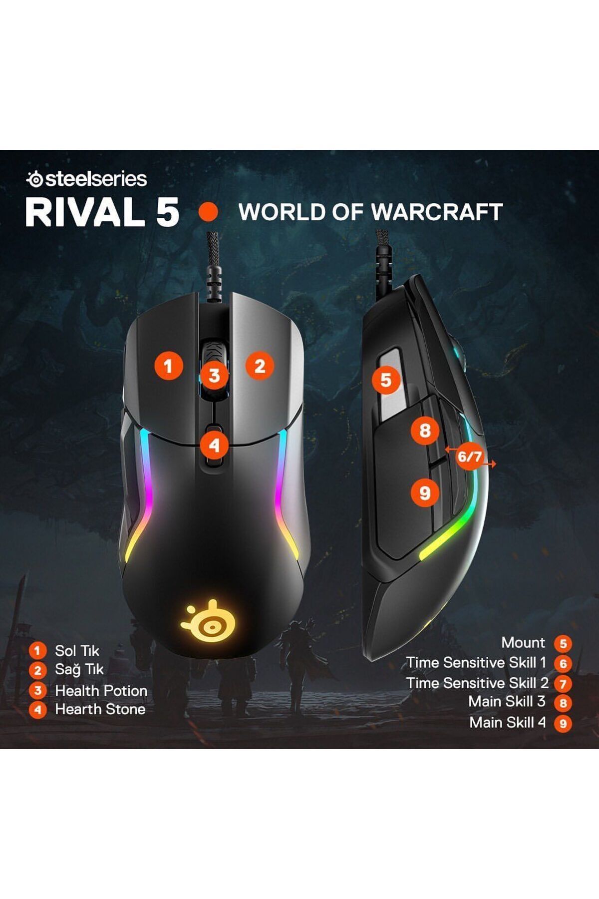 SteelSeries Rival 5 Gaming Mouse