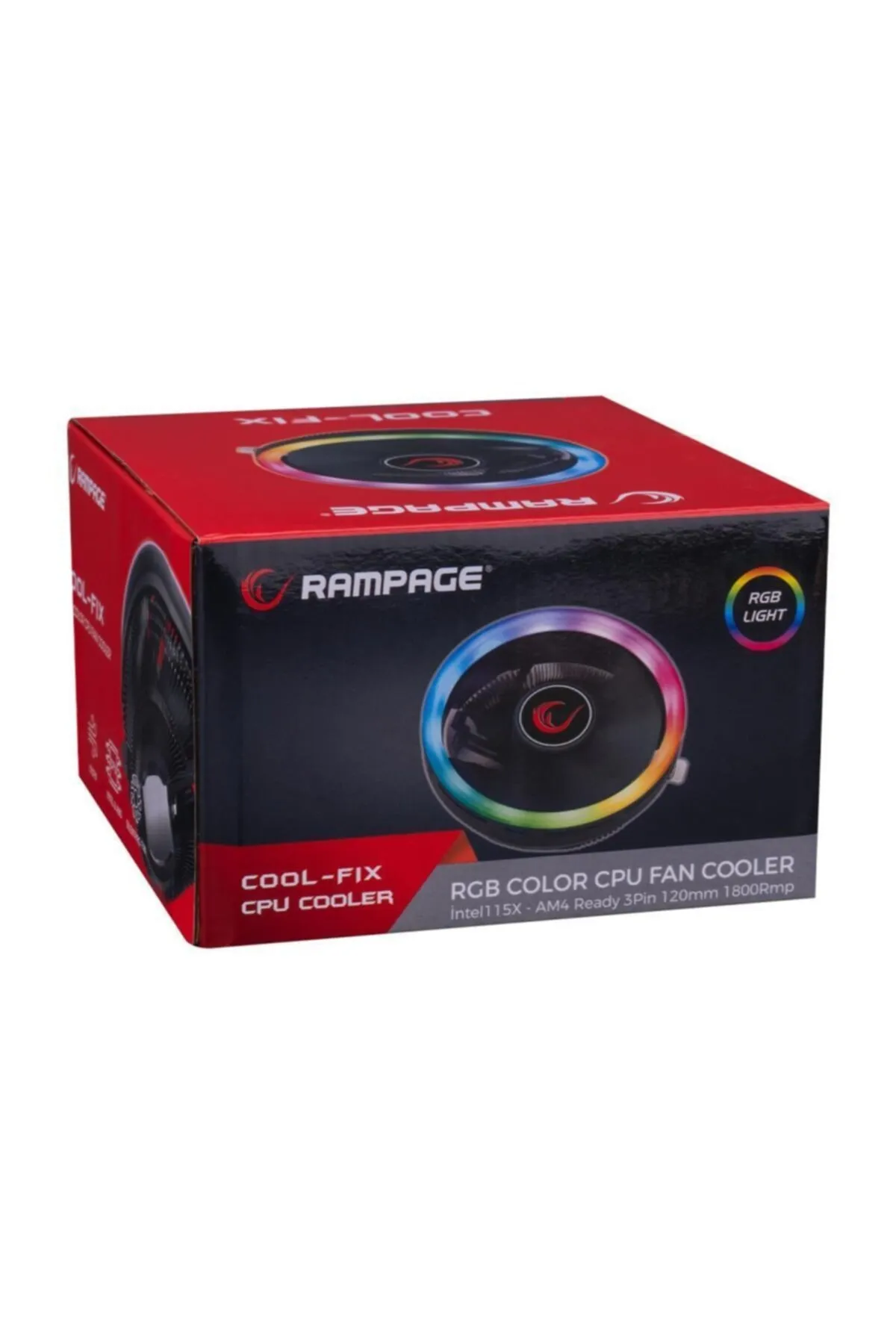 Rampage Rm-c01 Cool-fıx 124*124*67mm 1800rpm Cpu Soğutucu