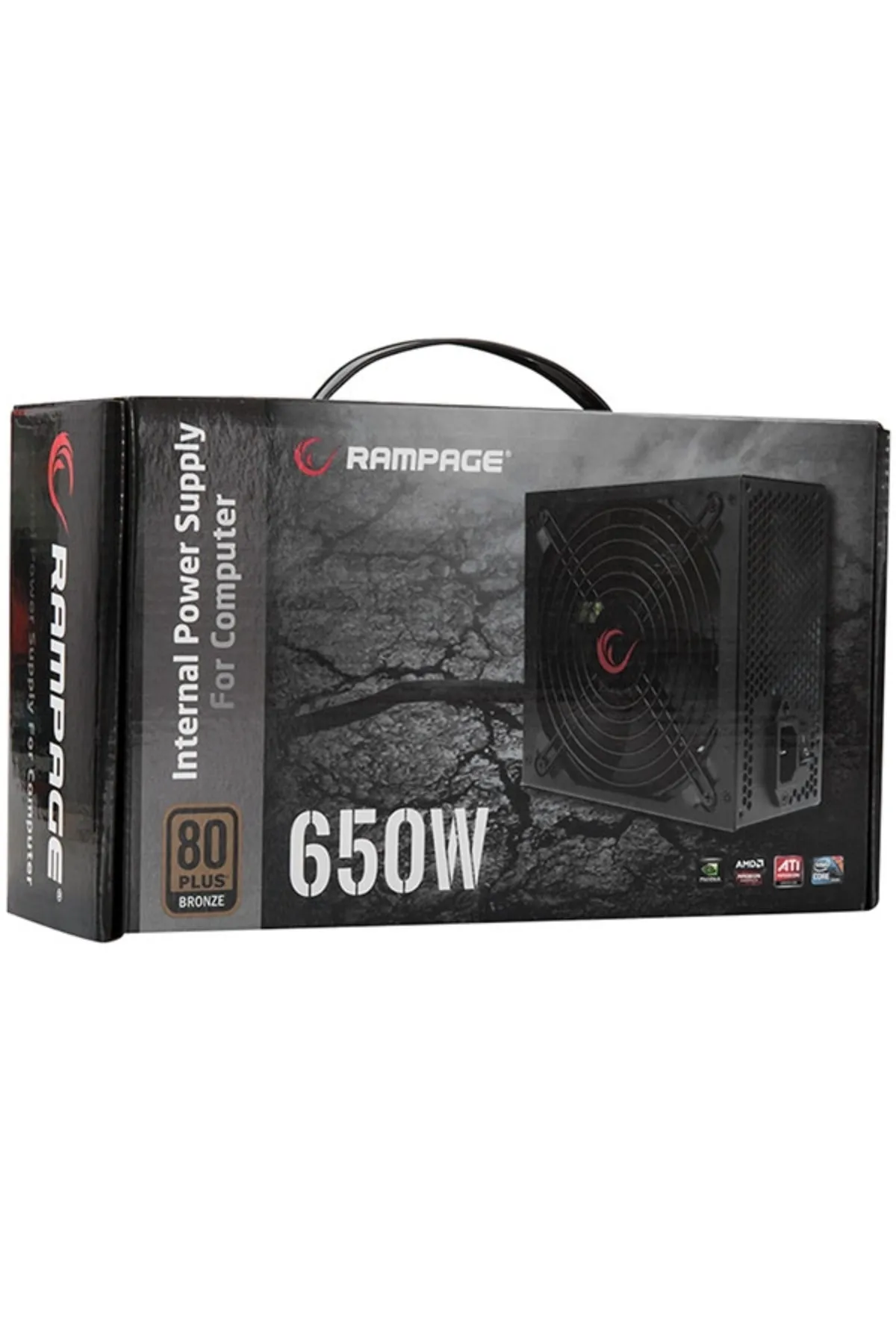 Rampage Rmp-650-80pb 650w 14cm Siyah Fan 80 Plus Bronze Aktif Pfc Power Supply uyumlu