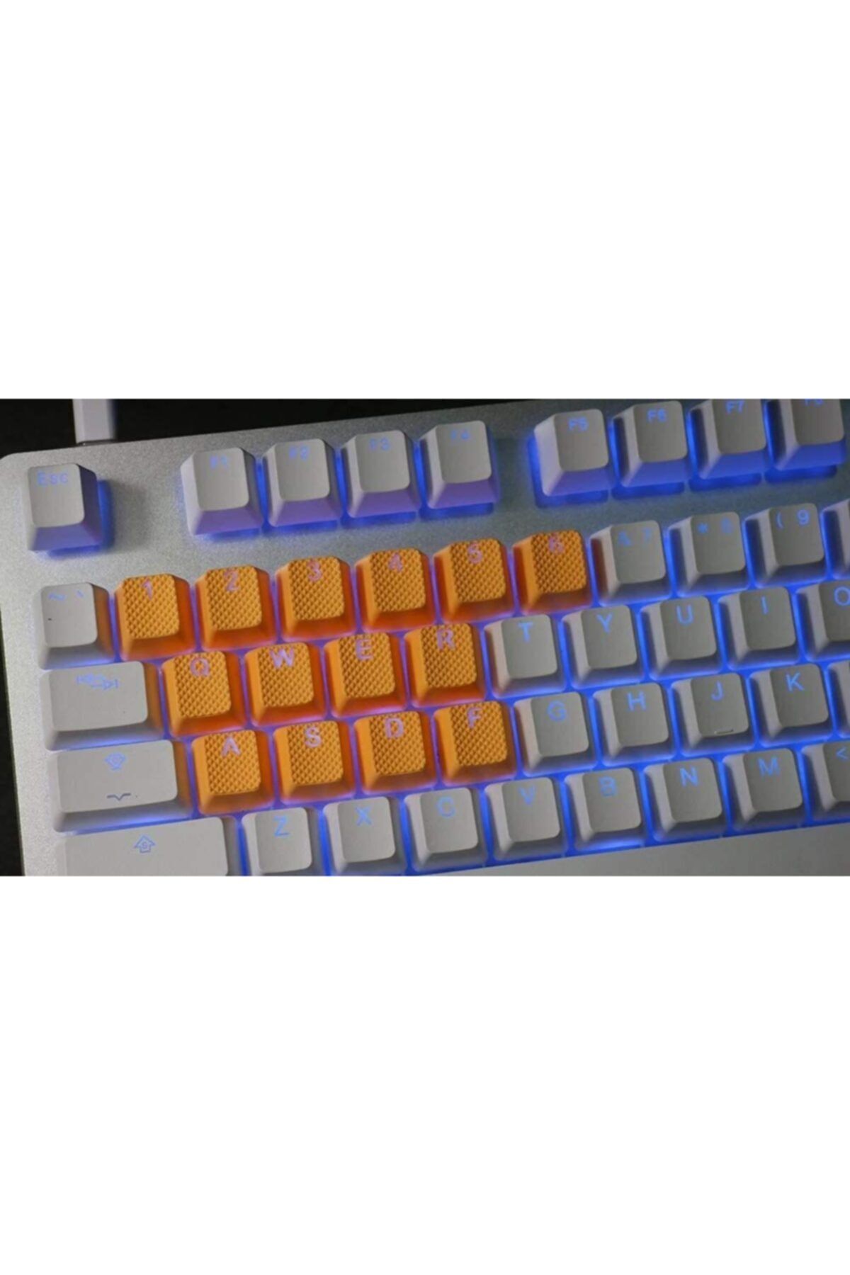 Tai-Hao Ürünler Rubber Gaming Aydınlatmalı Keycaps Set - 18 Keys Rubberized Doubleshot