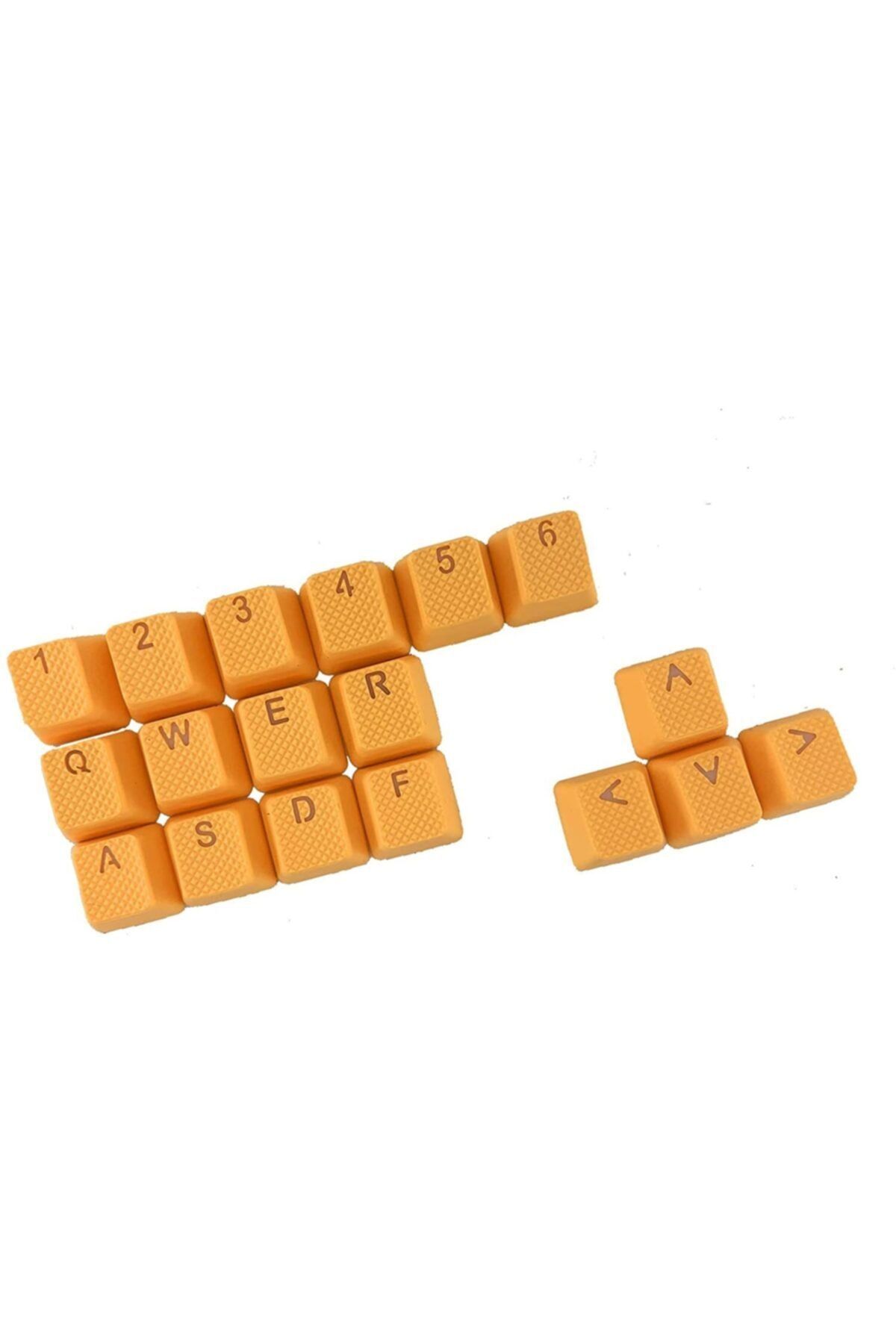 Tai-Hao Ürünler Rubber Gaming Aydınlatmalı Keycaps Set - 18 Keys Rubberized Doubleshot