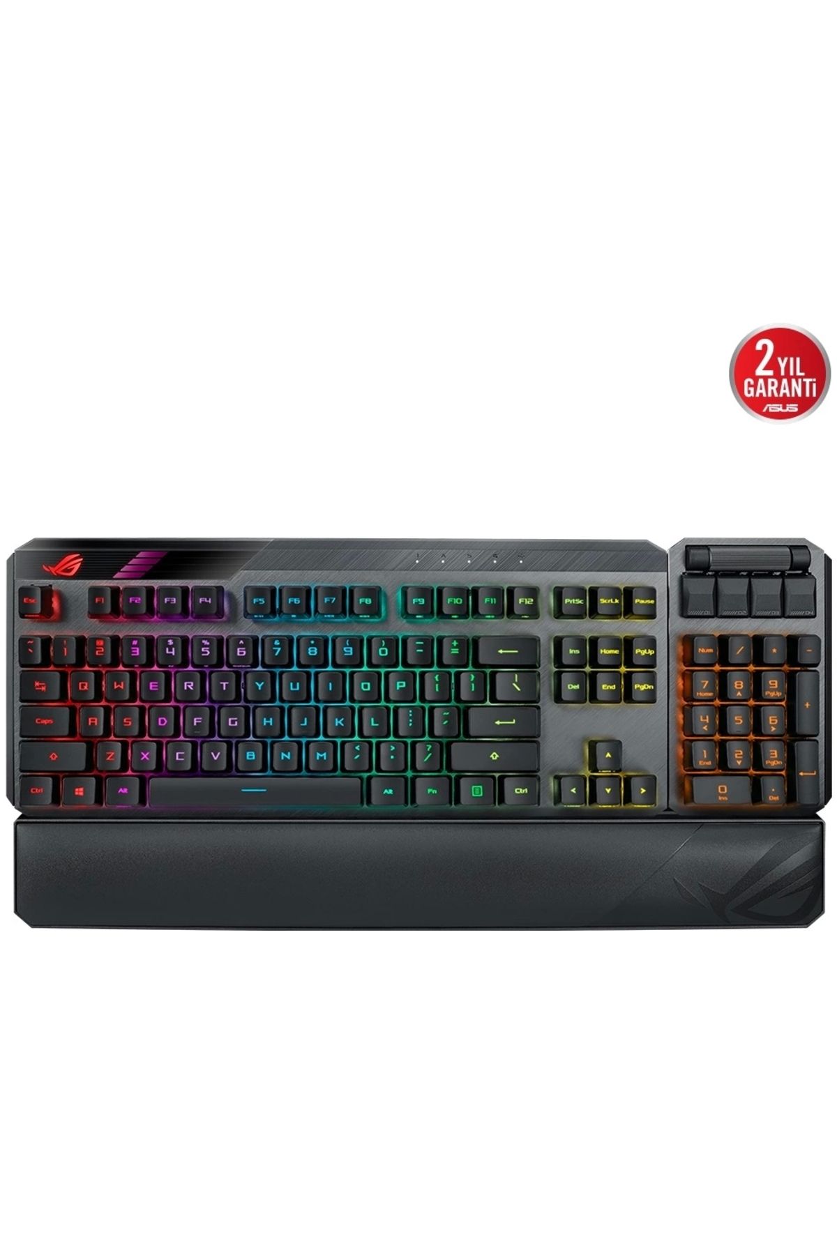 Asus Rog Claymore Iı Rx Red Optik Mekanik Switch Modüler Tkl Rgb Mekanik Kablosuz Gaming (OYUNCU) Kl