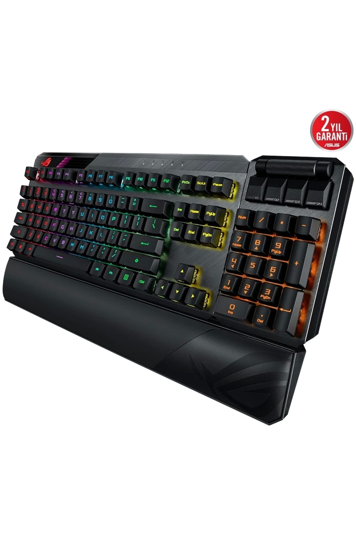 Asus Rog Claymore Iı Rx Red Optik Mekanik Switch Modüler Tkl Rgb Mekanik Kablosuz Gaming (OYUNCU) Kl