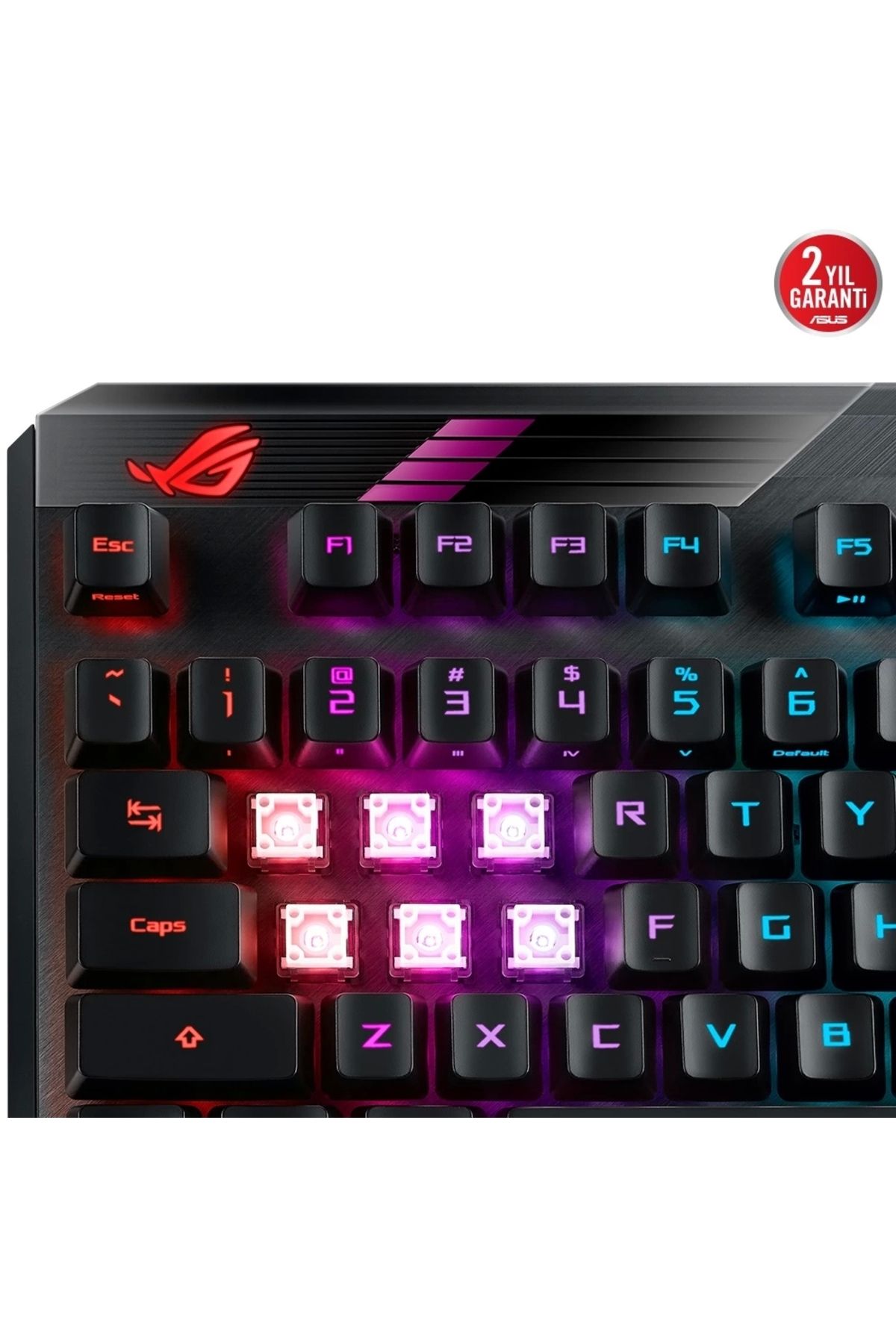 Asus Rog Claymore Iı Rx Red Optik Mekanik Switch Modüler Tkl Rgb Mekanik Kablosuz Gaming (OYUNCU) Kl