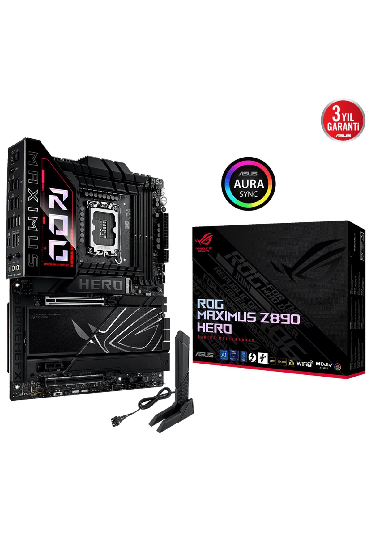 Asus ROG MAX Z890 HERO DDR5 6XM2 USB3.2 WIFI7 RGB LAN ATX