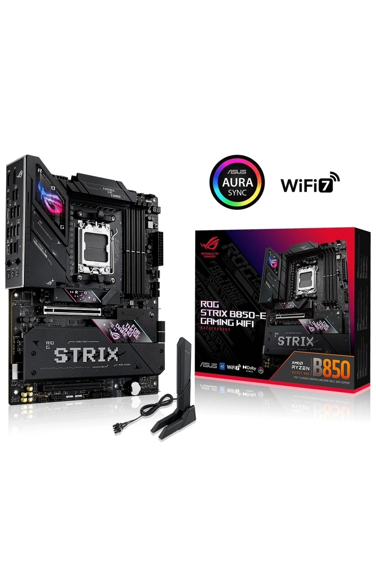 Asus ROG STRIX B850-E GAMING WIFI AMD B850 AM5 DDR5 8000 DP HDMI Type-C 5x M2 USB3.2 Gen 2x2 WiFi 7