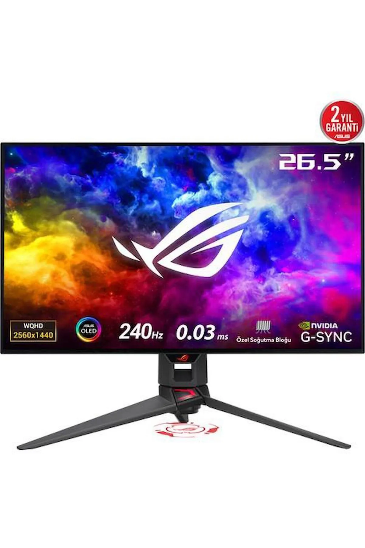 Asus Rog Swift Pg27aqdm 26.5 Inç 240hz 0,03ms Oled Qhd Gaming Monitör