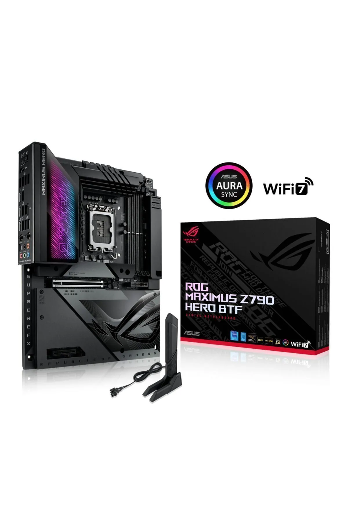 Asus Rog Z790 Mxımus Hero BTF WiFi 8000mhz(OC) RGB M.2 1700p DDR5 ATX Anakart