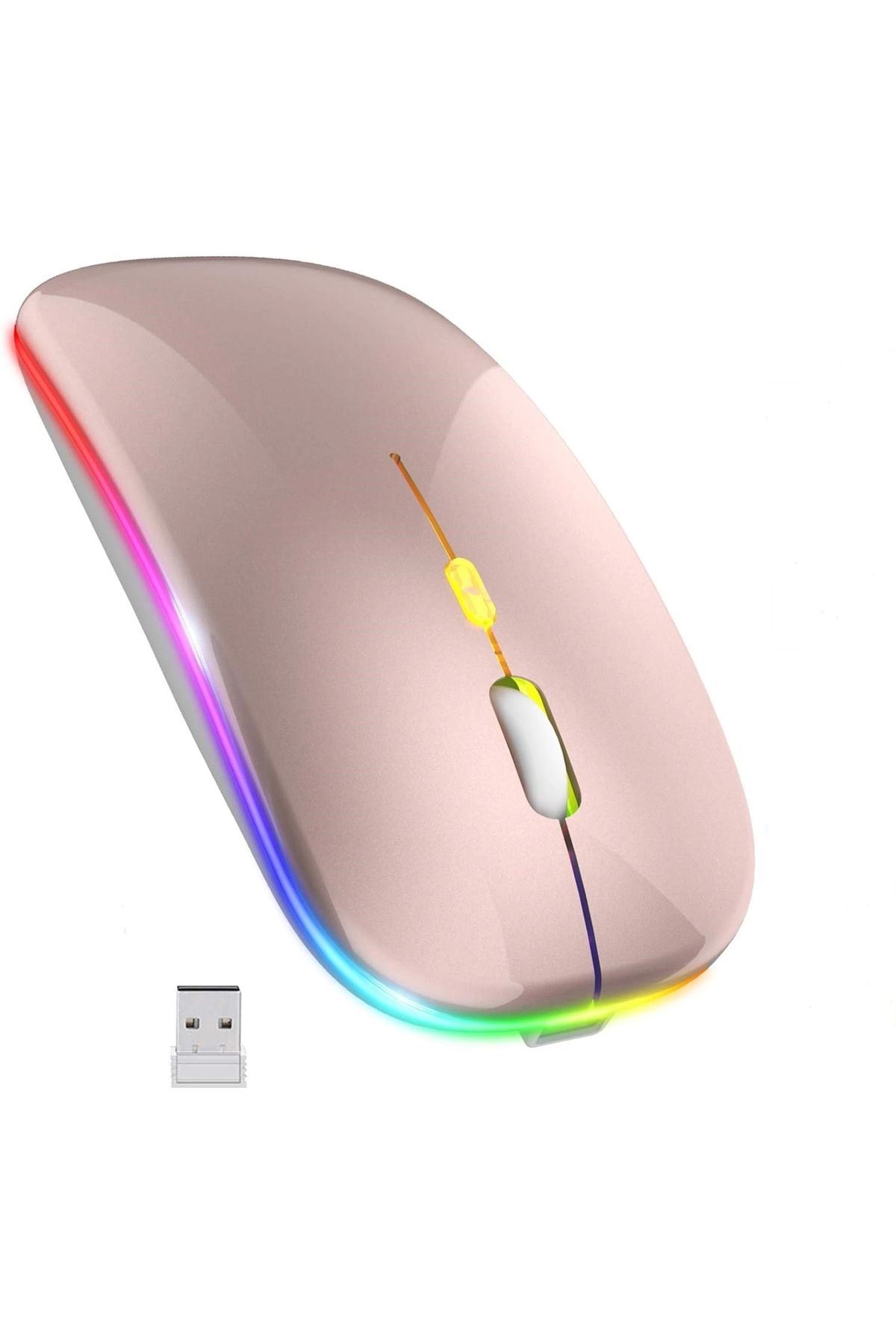 Blackbird Game Center Rose Gold Rgb Şarjlı Kablosuz 1600dpı Işıklı Kablosuz Sessiz Mouse Bwm6