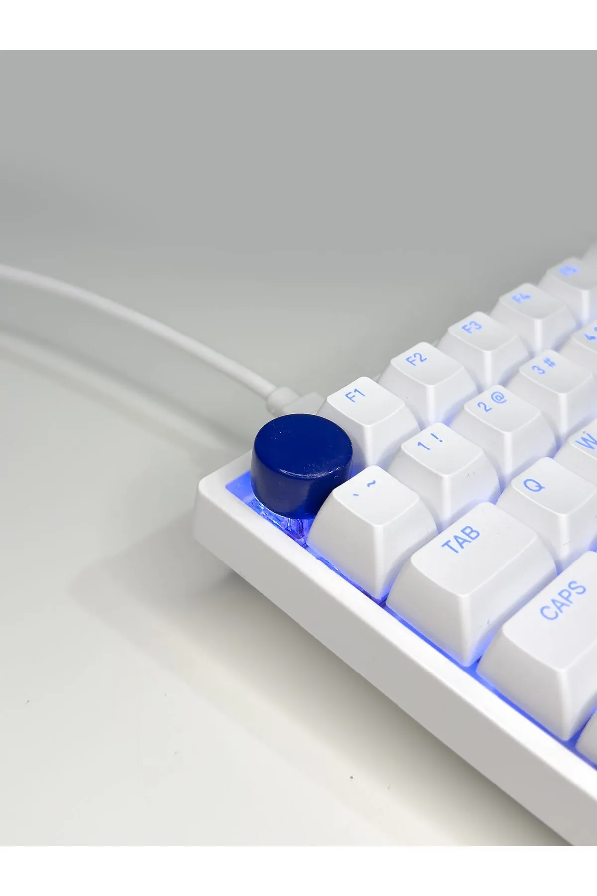 buffed Round Mekanik Klavye Tuşu Lacivert Artisan Keycaps Gamer Aksesuar buffed