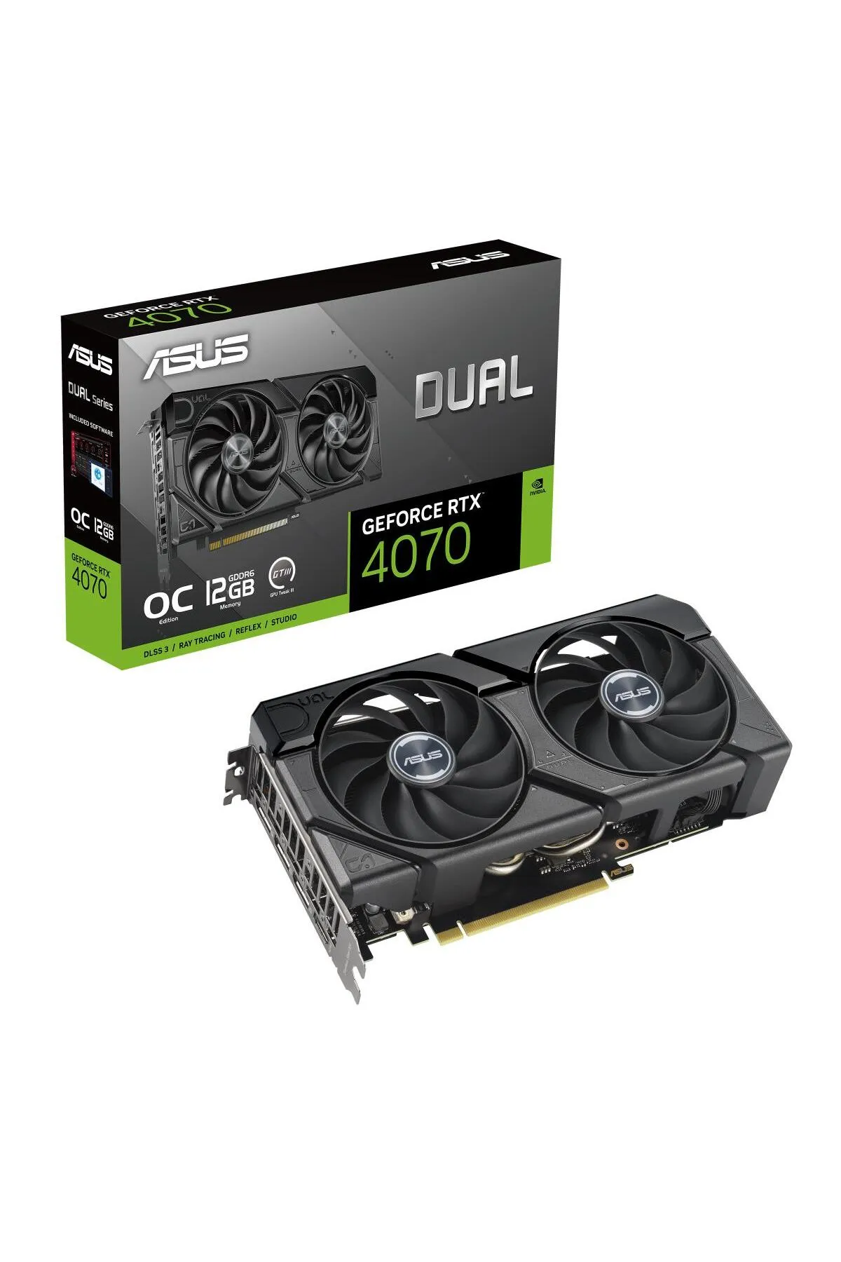 Asus Rtx 4070 Dual-rtx4070-o12gd6-evo Oc 12gb Gddr6x 192bit Ekran Kartı