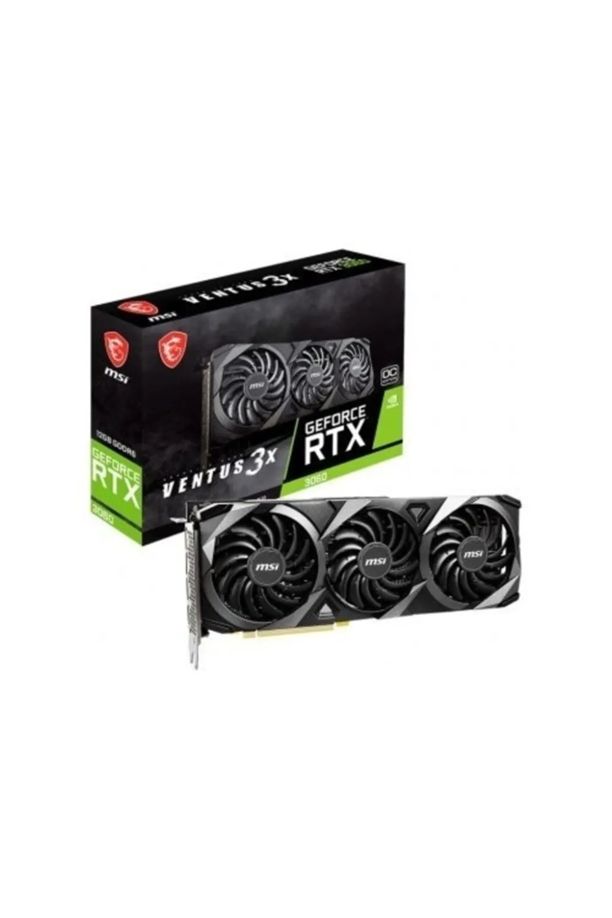 MSI Rtx3060 12gb Ventus 3x 12g Oc Gddr6 192bit Hdmı Dp Pcıe 16x V4.0