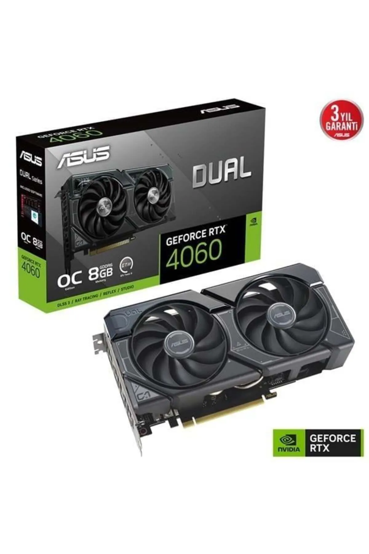 Asus RTX4060 8GB DUAL RTX4060-O8G-EVO GDDR6 128bit HDMI DP PCIe 4.0